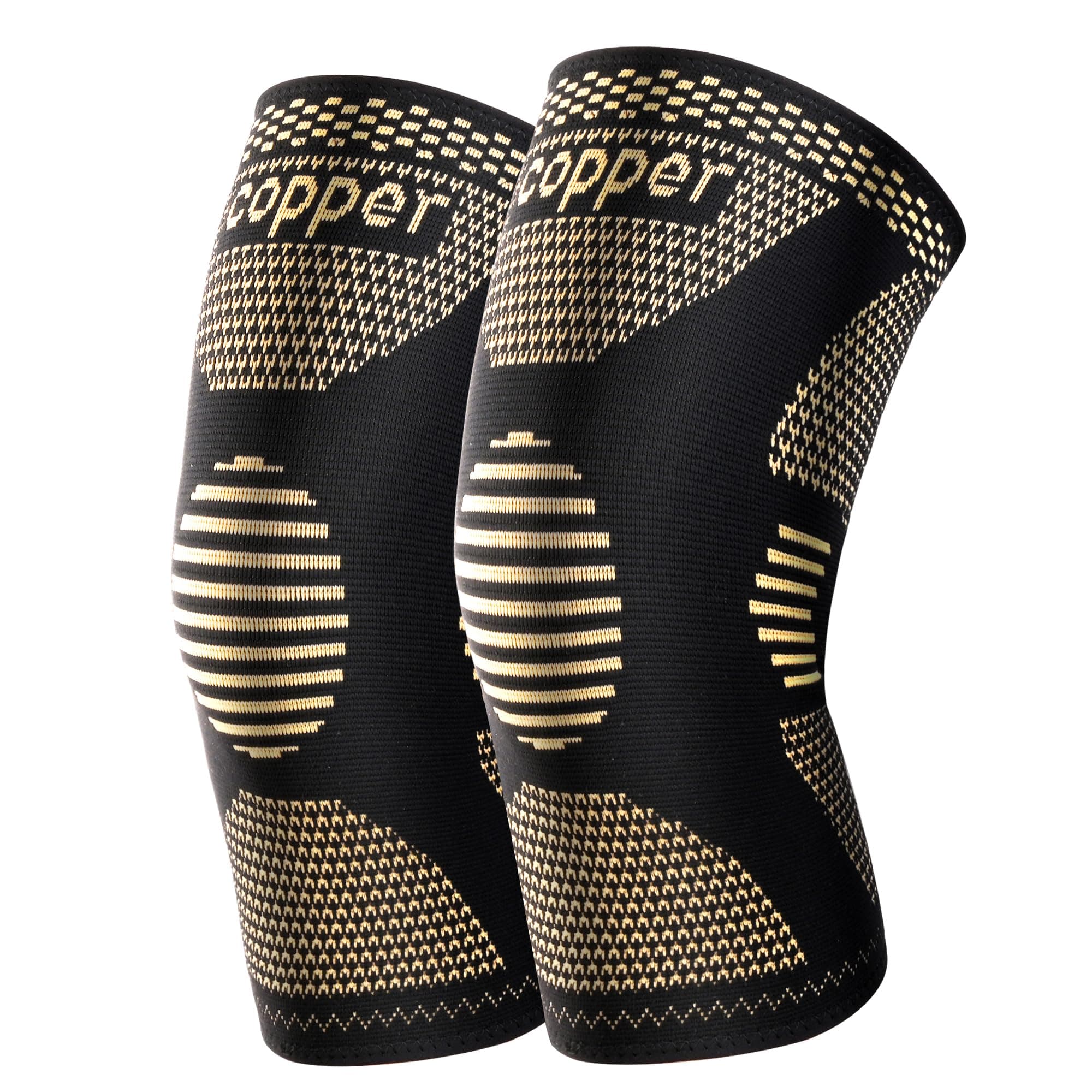 Copper Knee Sleeves for Knee Pain (2 Pack) | Compression Knee Sleeves for Men & Women | Medical Grade Knee Sleeves for Running, Meniscus Tear, ACL, Arthritis, Joint Pain Relief, Workout