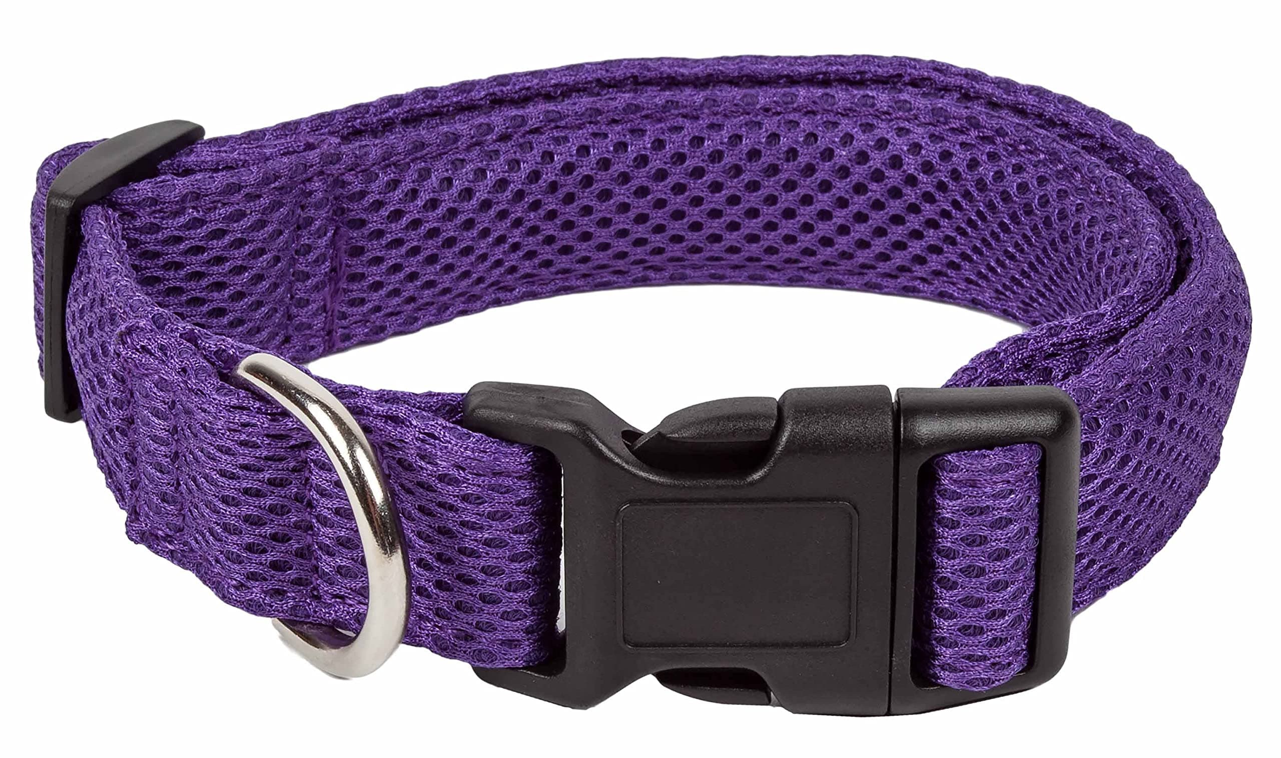 Pet Life Aero 360 Degree Dual Sided Comfortable And Breathable Adjustable Mesh Dog Collar, Small, Purple