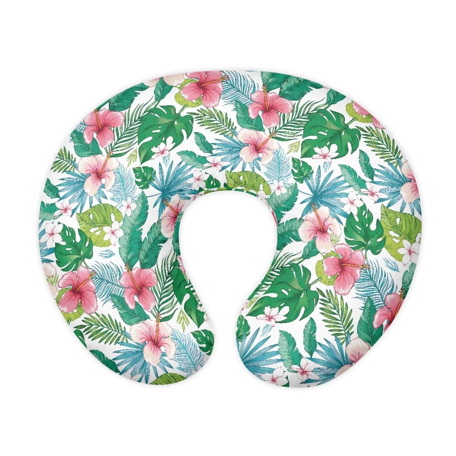 Suhoaziia Hawaiian Floral Dustproof Nursing Pillow Case with Hidden Zipper Skin-Friendly Breathable Feeding Pillow Case for Bottle and Breastfeeding Support Pillows, Sofa Car Decor