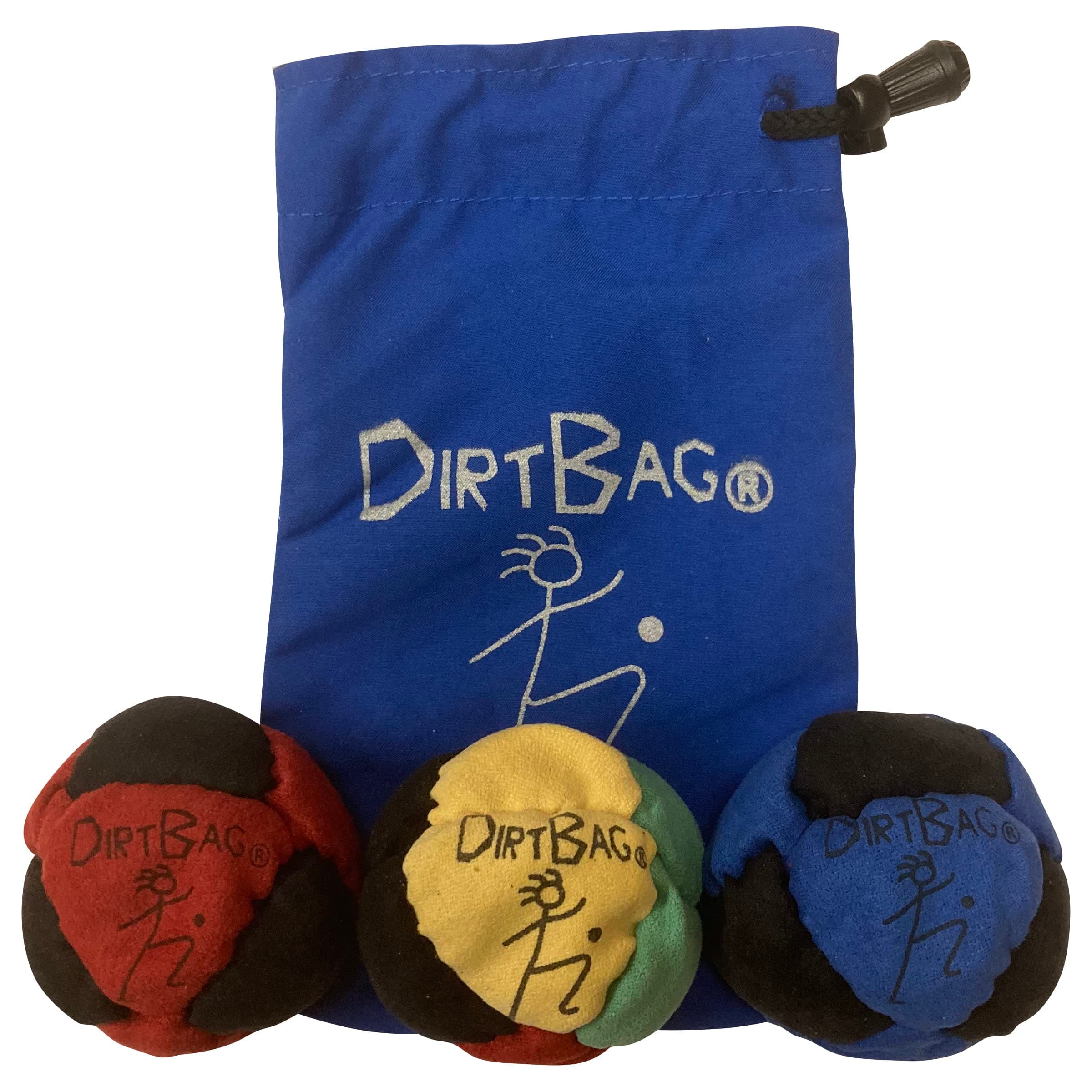 DIRTBAG Classic Footbags with Signature Carry Pouch, 3-Pack