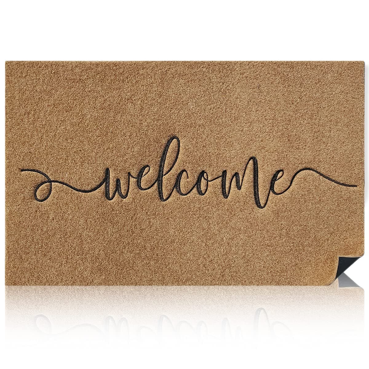 AAZZKANG Door Mat Outdoor Welcome Mat with Durable Non Slip Rubber Backing Ultra Absorb Mud Easy Clean Entry Doormat for Indoor High Traffic Areas Front Door