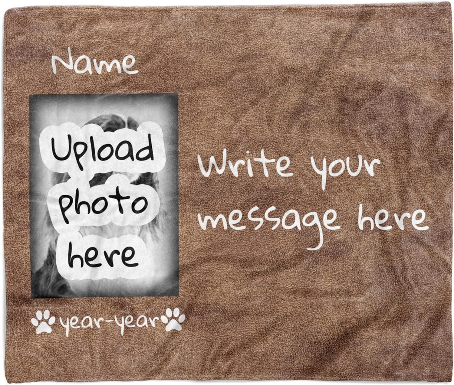 Personalized Dog Memorial Blanket with Name Throw Fleece Customized Pet Picture Remembrance Gift Cat Blankets for Cat Custom Blankets with Photos Dog Lover (Vintage Dog Photo Quote Blanket, 30"x40")