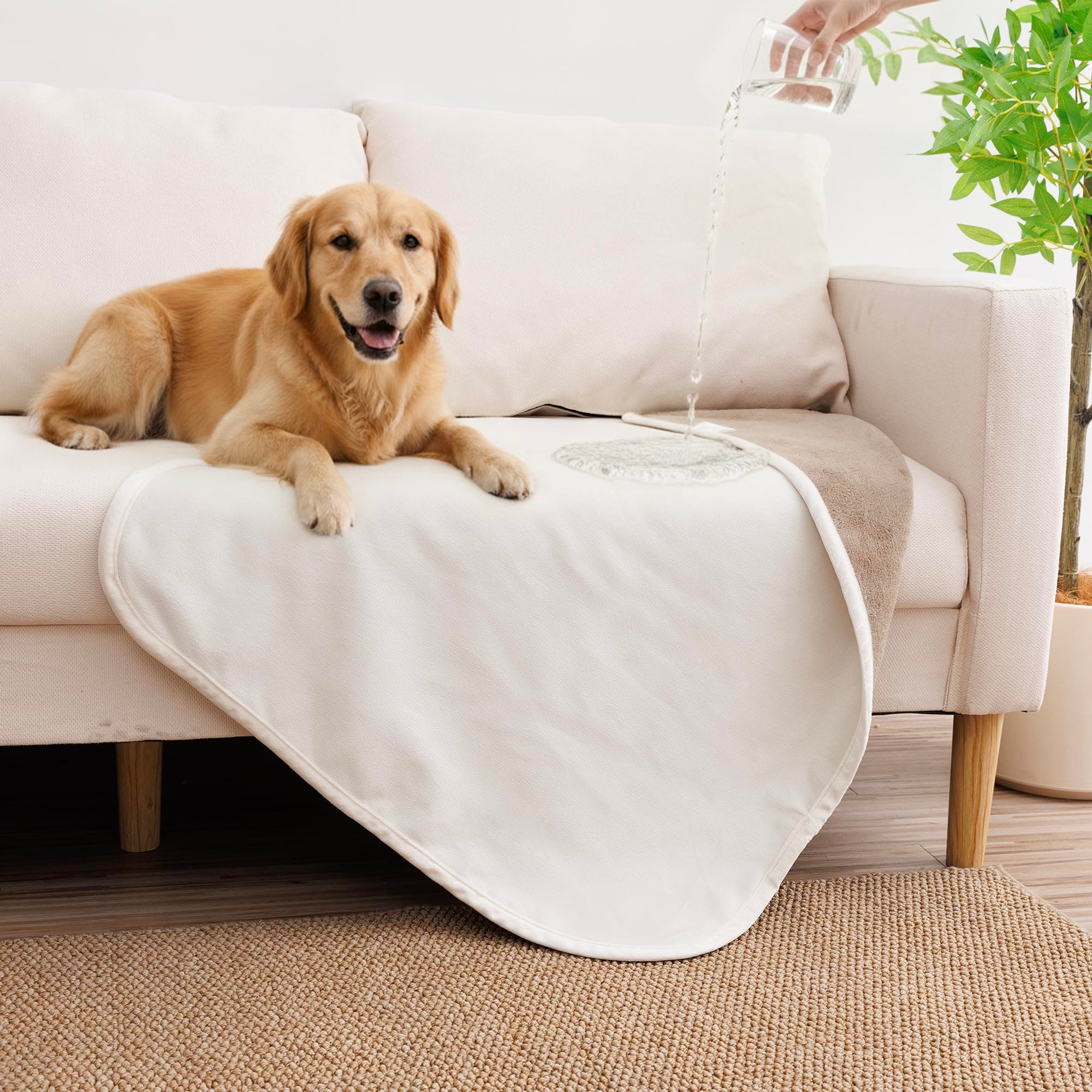 Tuffeel Waterproof Blanket - Reversible Dog Throw as Furniture Protector
