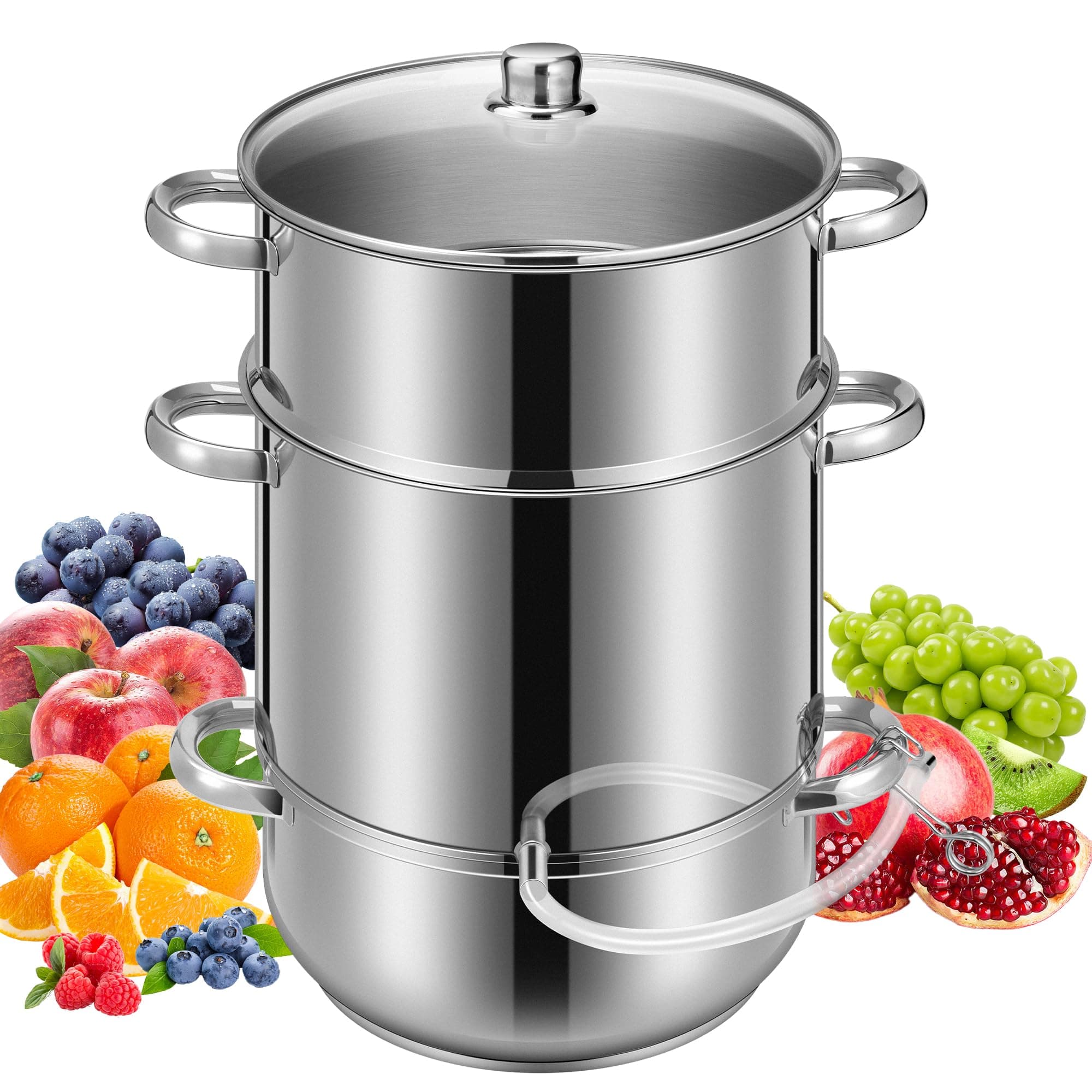 VIVOHOME Stainless Steel Steam Juicer for Canning Fruit and Grape Juice