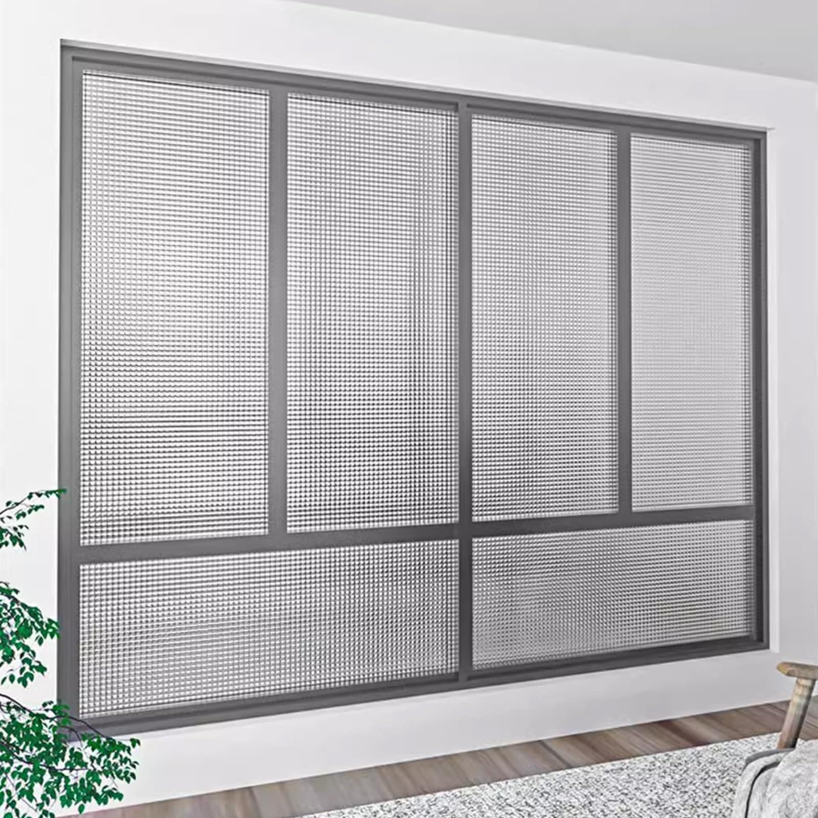 Balcony Kitchen Sun Room Glass Windows Sun Protection Film,Heat Control Window Tint,Blackout Privacy Window Film,Aluminum Foil Sunshade Insulation Film Radiant Barrier (37''x59'')