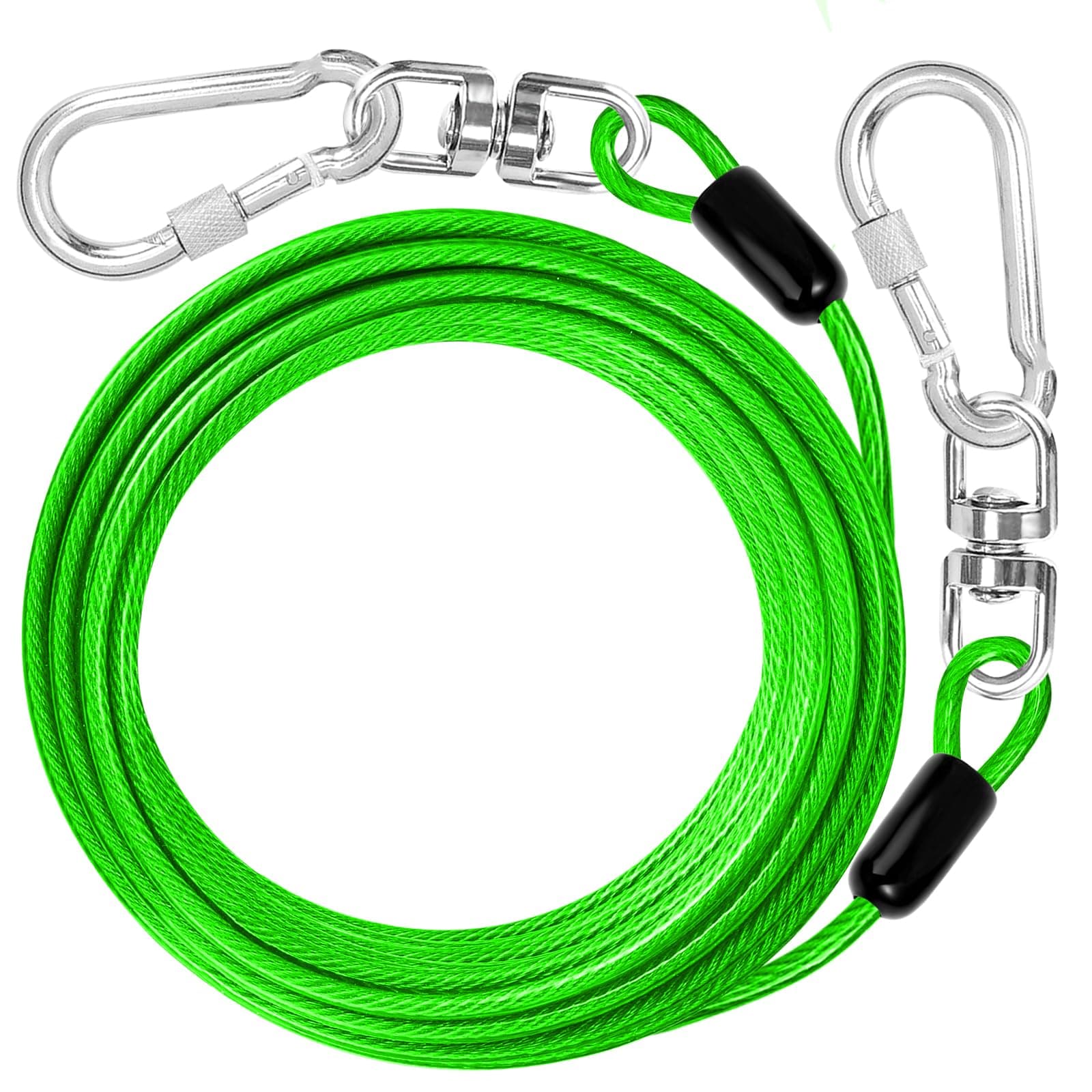 jenico Dog Tie Out Cable: 10 ft Dog Leads for Yard Heavy Duty