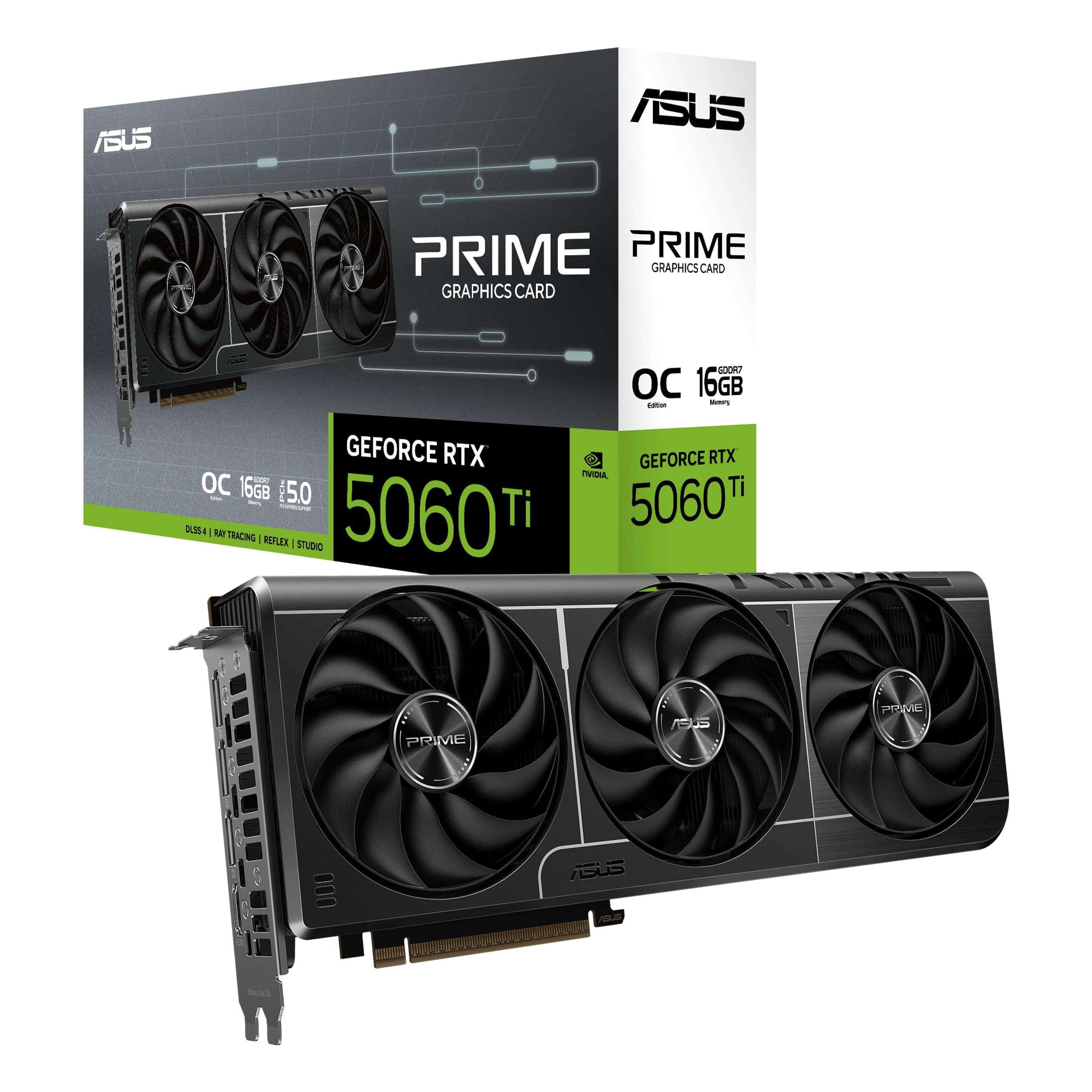 ASUS PRIME RTX5060Ti OC, Scheda Grafica 16 GB GDDR7 NVIDIA GeForce, Nera