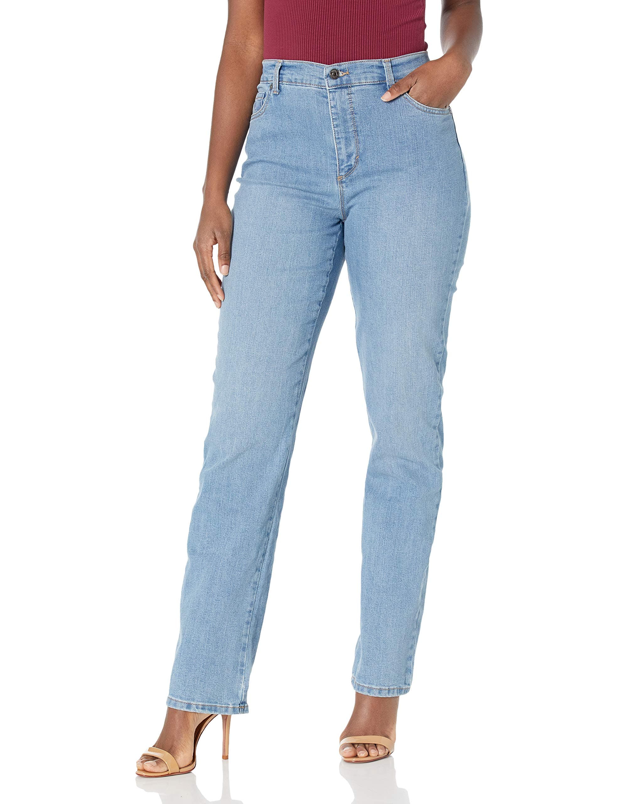 Gloria Vanderbilt Women's Amanda Classic High Rise Tapered Jean, Callisto, 14 Tall