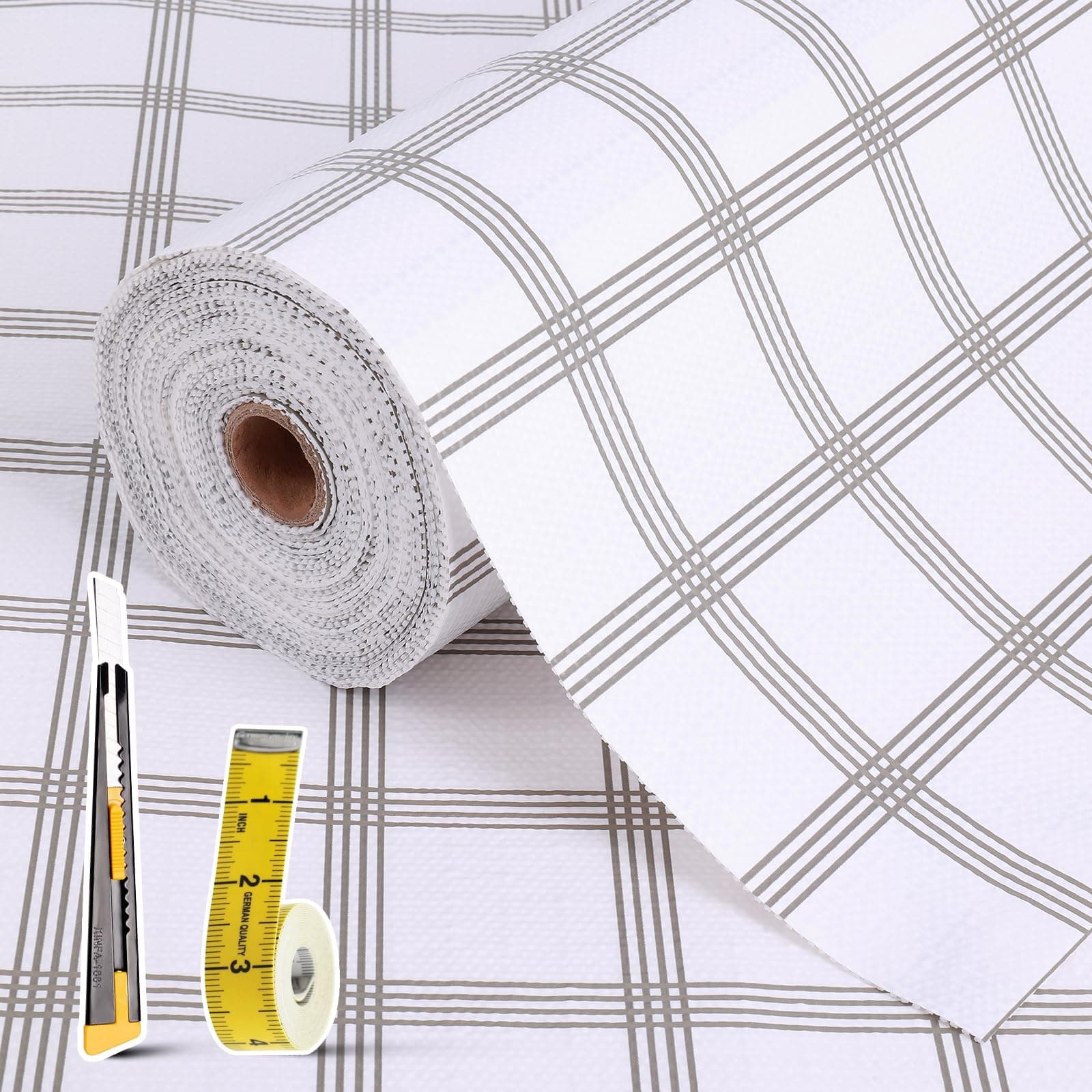 Shelf Liner for Kitchen Cabinets, Non-Slip Drawer Liner 12 in x 20 Ft