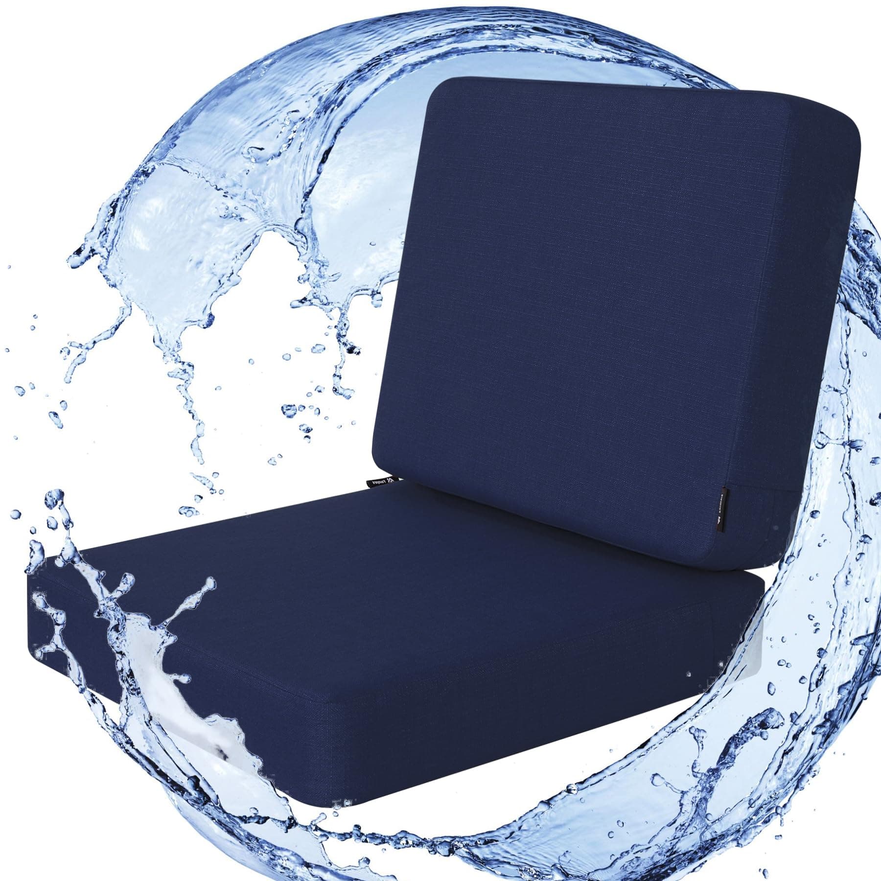 Favoyard Outdoor Deep Seat Cushion Set, 24 x 24 Inch, Blue