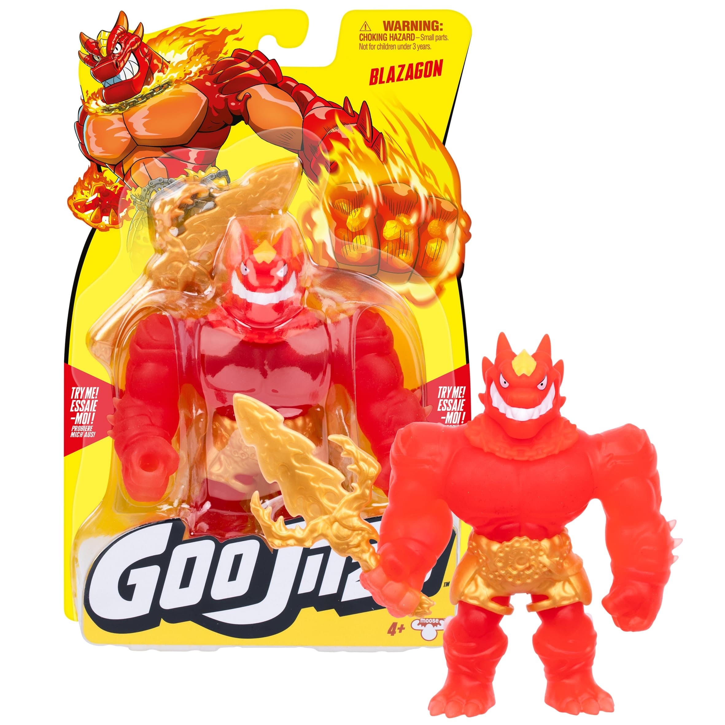 Goo Jitzu, Stretchy Collectible Action Figure, with Unique Goo Filling & Weapon, Tactile Sensory Toy that Stretches Up to 3X Its Size