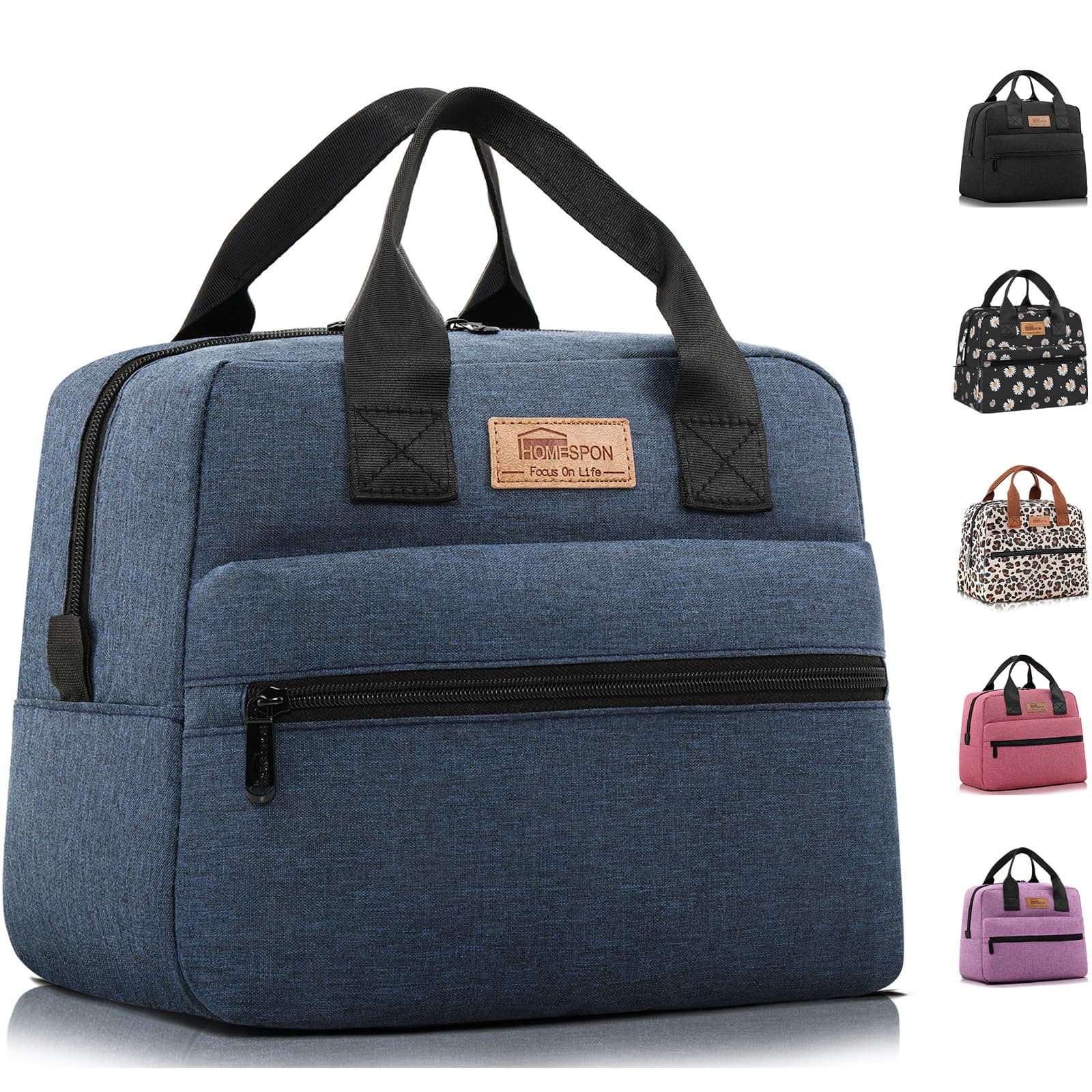 HOMESPON Insulated Lunch Bag for Women Men, Thermal Lunch Box Cooler