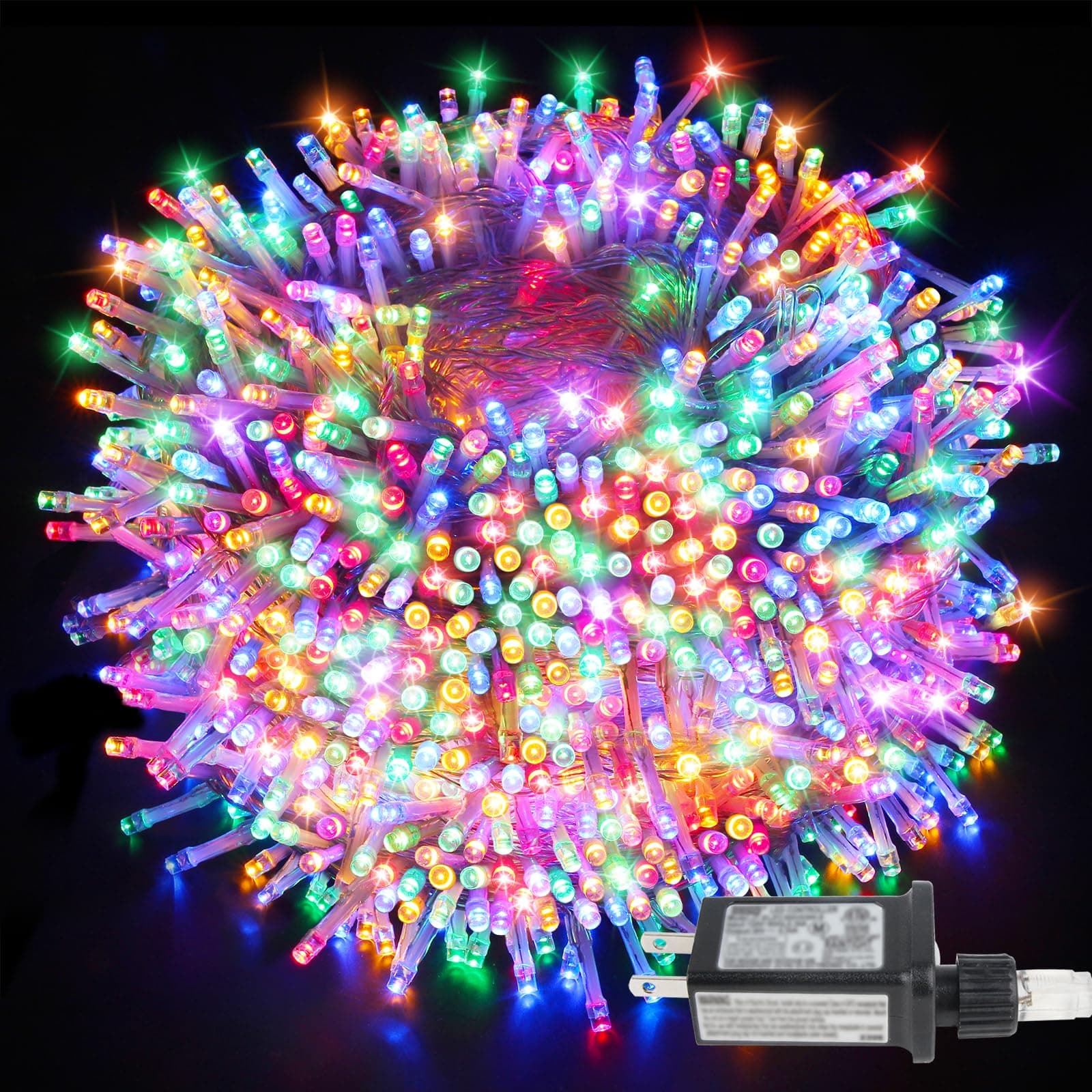 Tcamp 66FT 200LED Multicolor Christmas Lights Outdoor Indoor String Lights