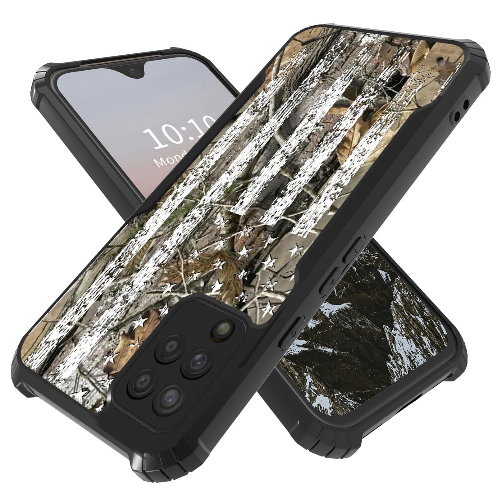 Qindaiwen for Galaxy A42 5G Case Samsung M42 5G Case, Shockproof Rugged with Acrylic Hard Back, Military Grade Shockproof Slim Protective Phone Case for Samsung Galaxy A42 5G, Flag Camouflage