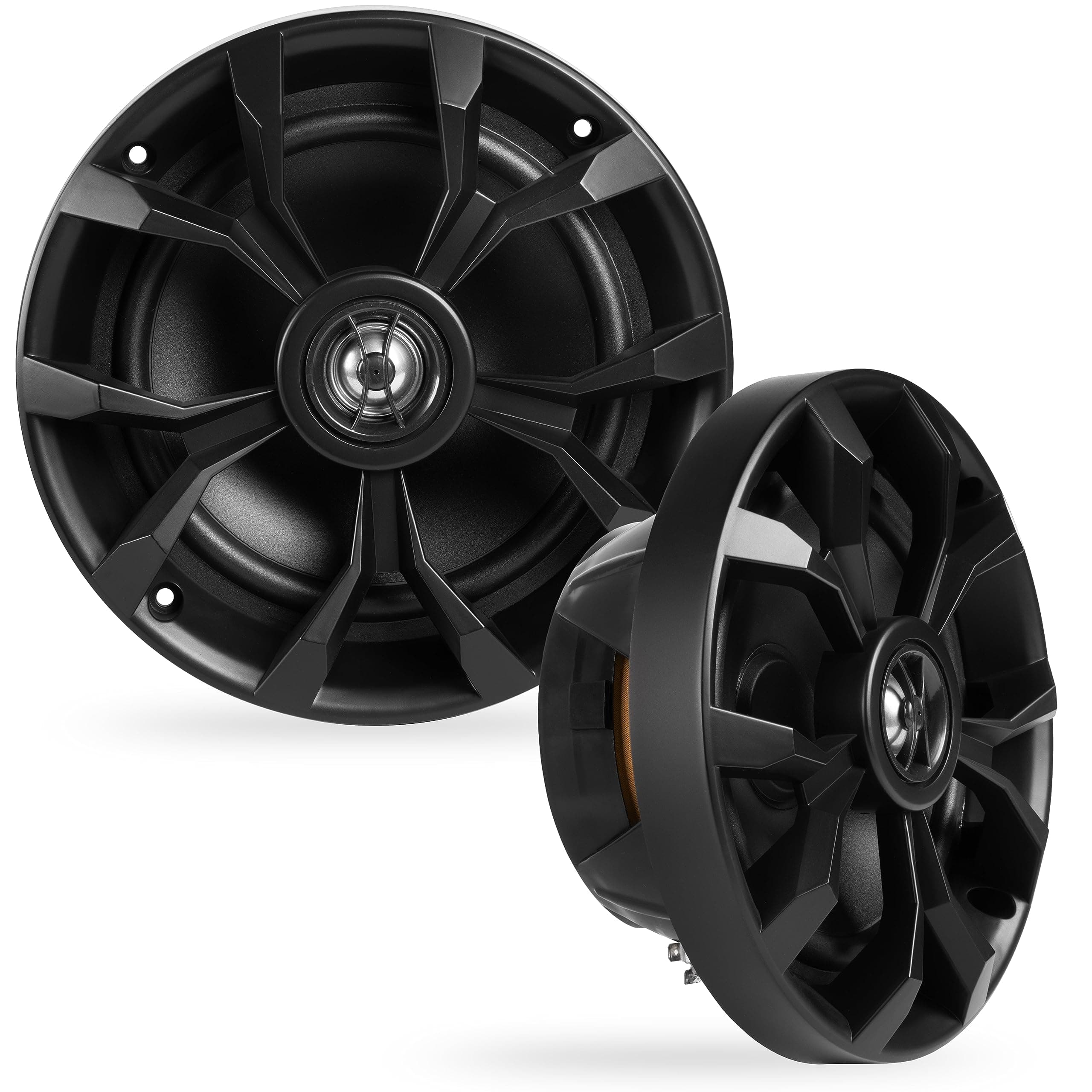 BBMS65B 400W Peak (200W RMS) 6.5" 2-Way Coaxial Marine Speakers (Black)