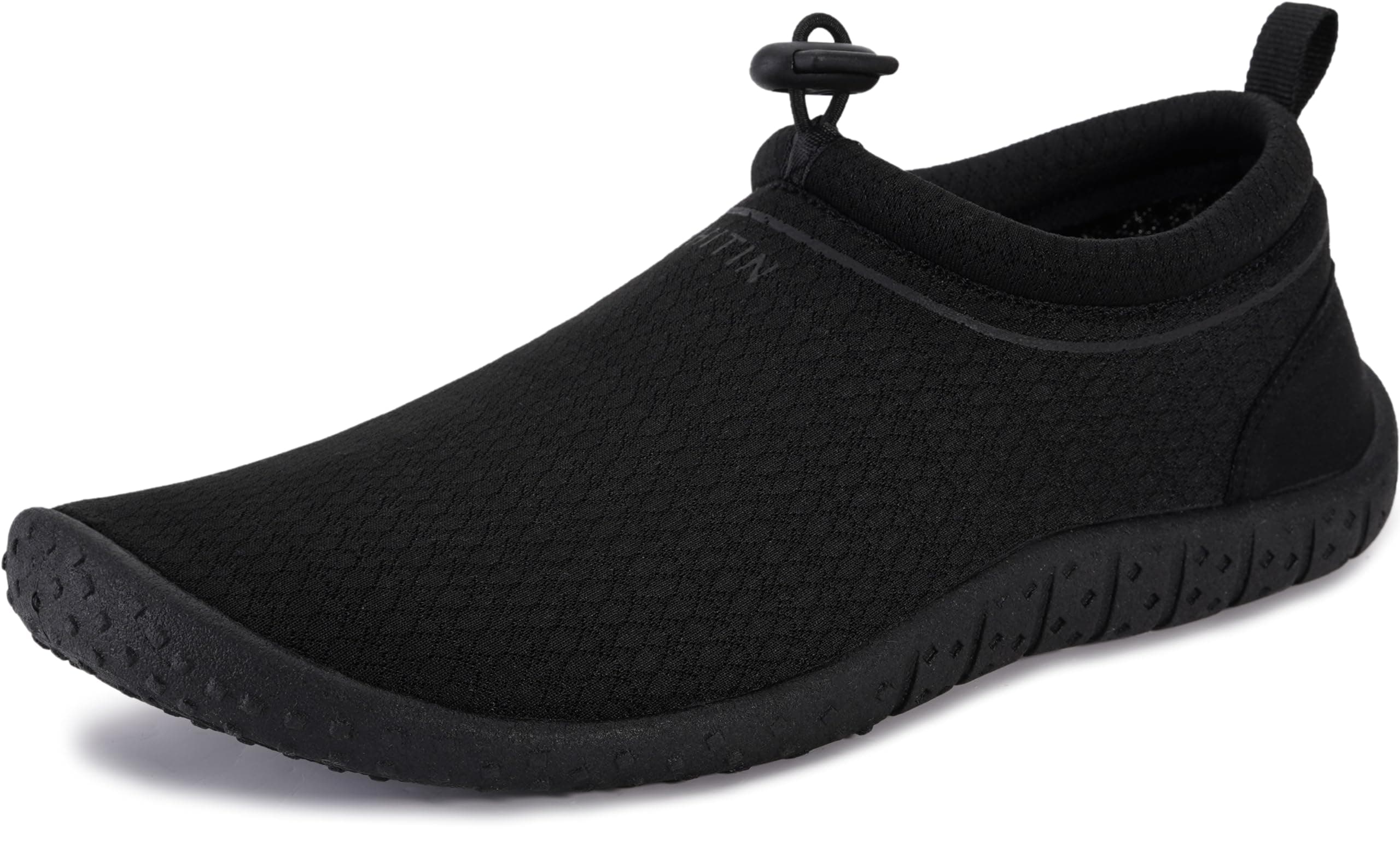 WHITIN Water Shoes for Women Aqua Barefoot Swim Sneakers Beach Minimalist Size 7 Lightweight Diving Surfing Boating Slip On Fishing Playa Athletic All Black 37