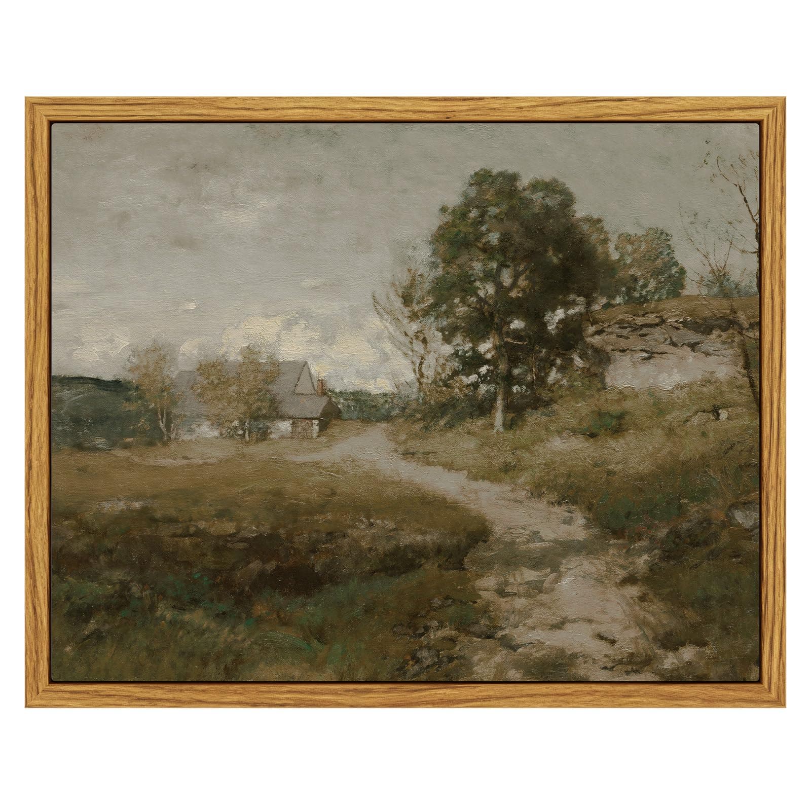 InSimSea Gerahmter Leinwanddruck, klassisches Design, für den Außenbereich, Landhaus- und Schlafzimmerdekoration, kleine Wandkunst für Badezimmer, 20,3 x 25,4 cm