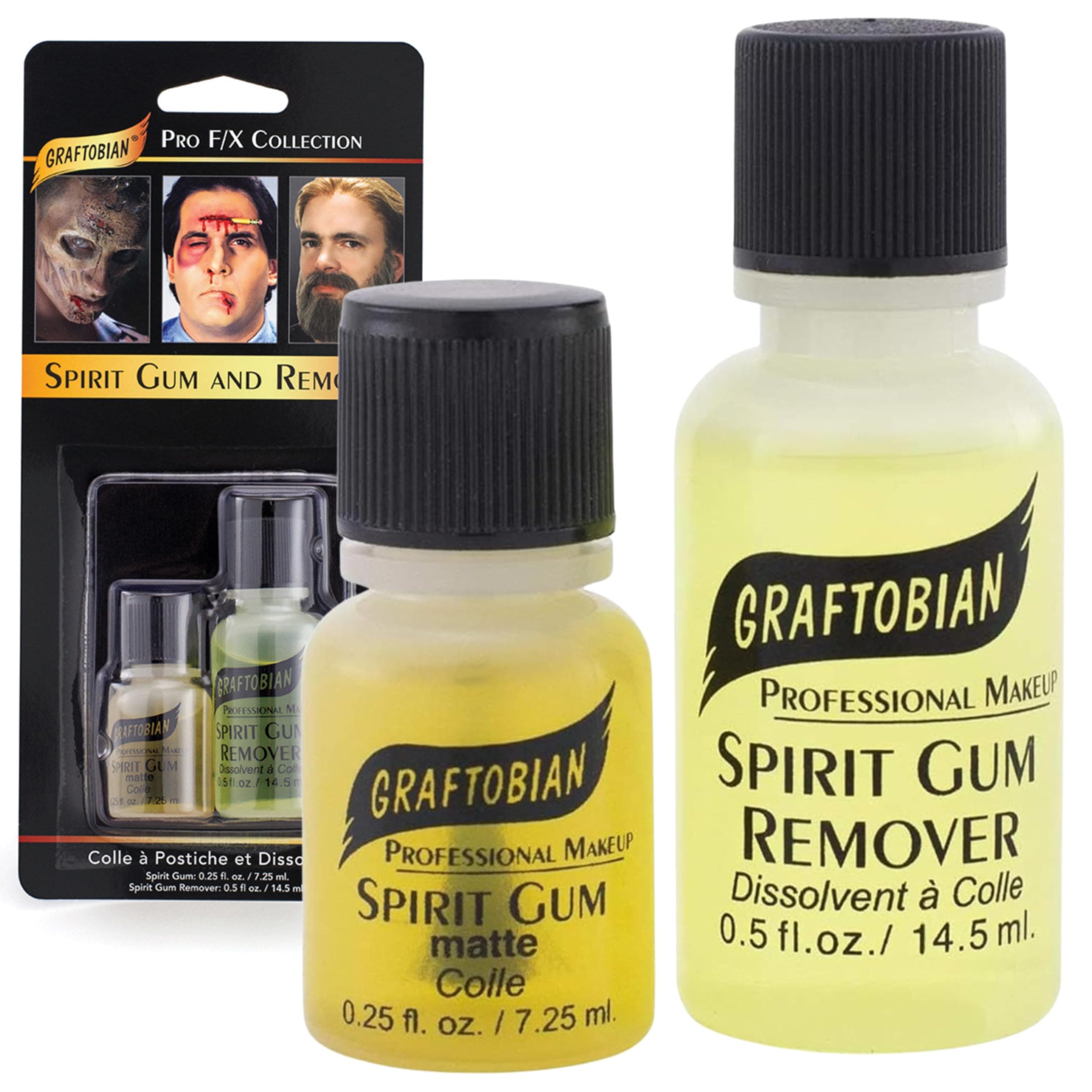 1/4oz Spirit Gum and 1/2oz Spirit Gum Remover