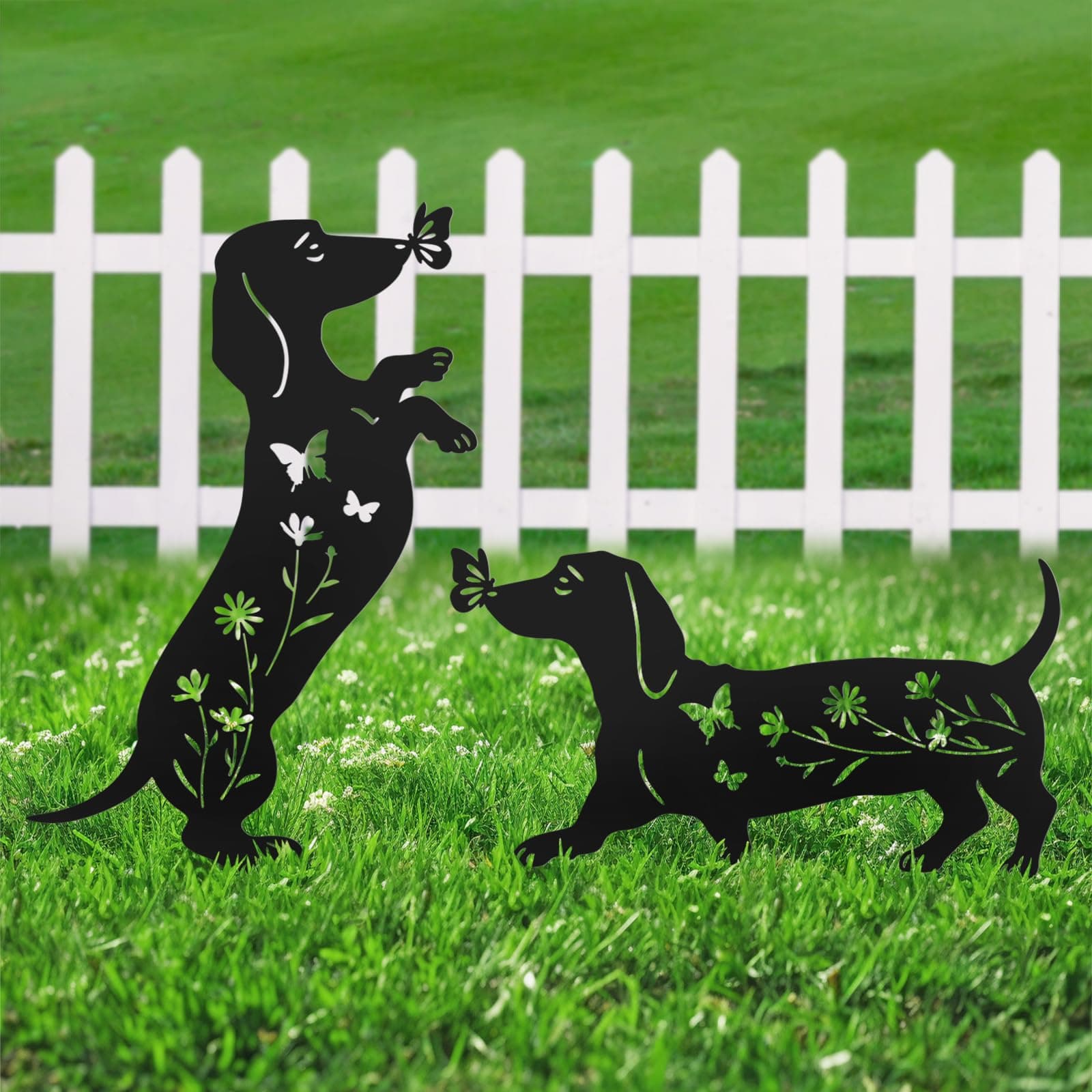 Metal Dachshund Yard Art Outdoor Garden Decor,Dachshund Gifts for Women