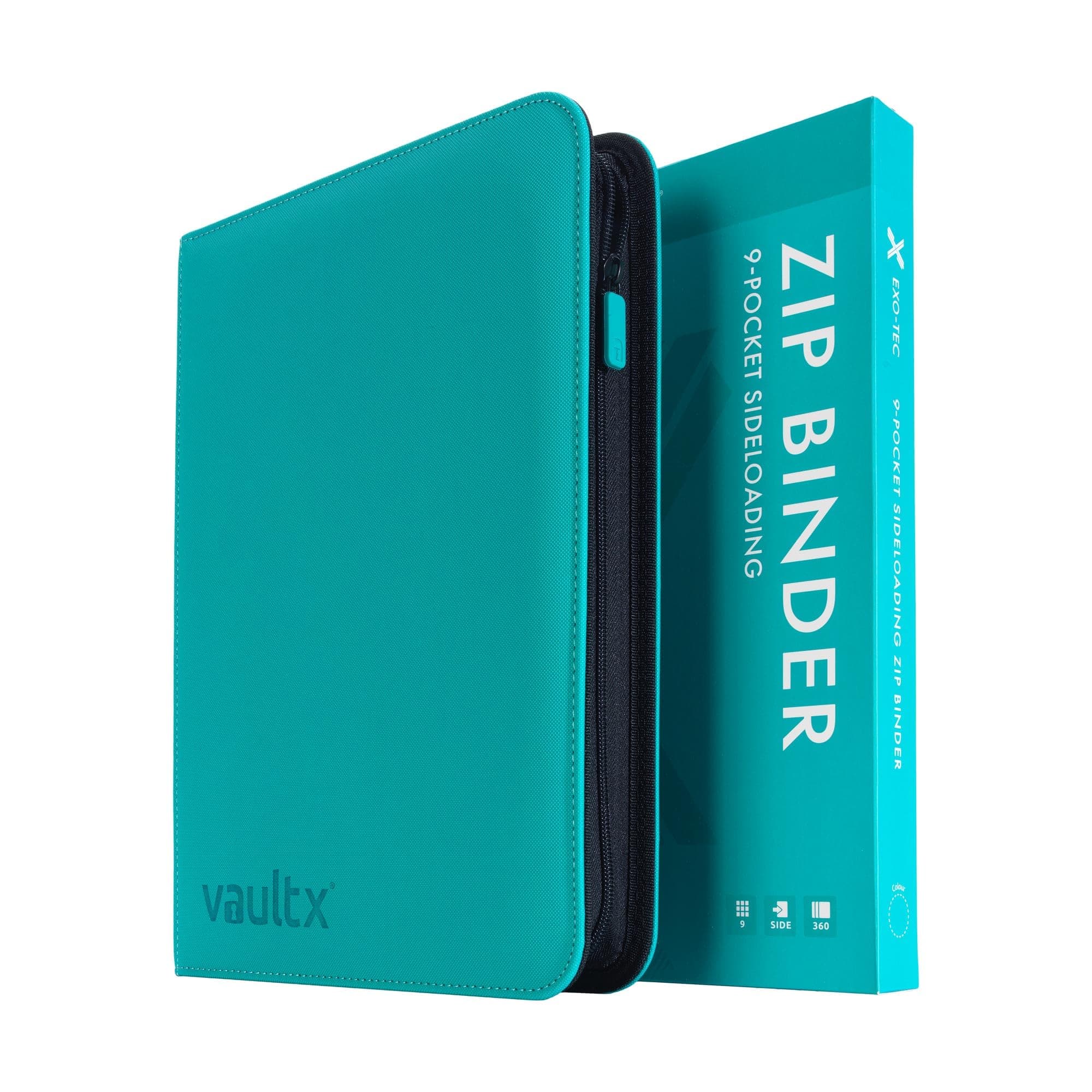 Vault X 9 Pocket Zip Trading Card Binder 360 Cards Exo-Tec (Teal)
