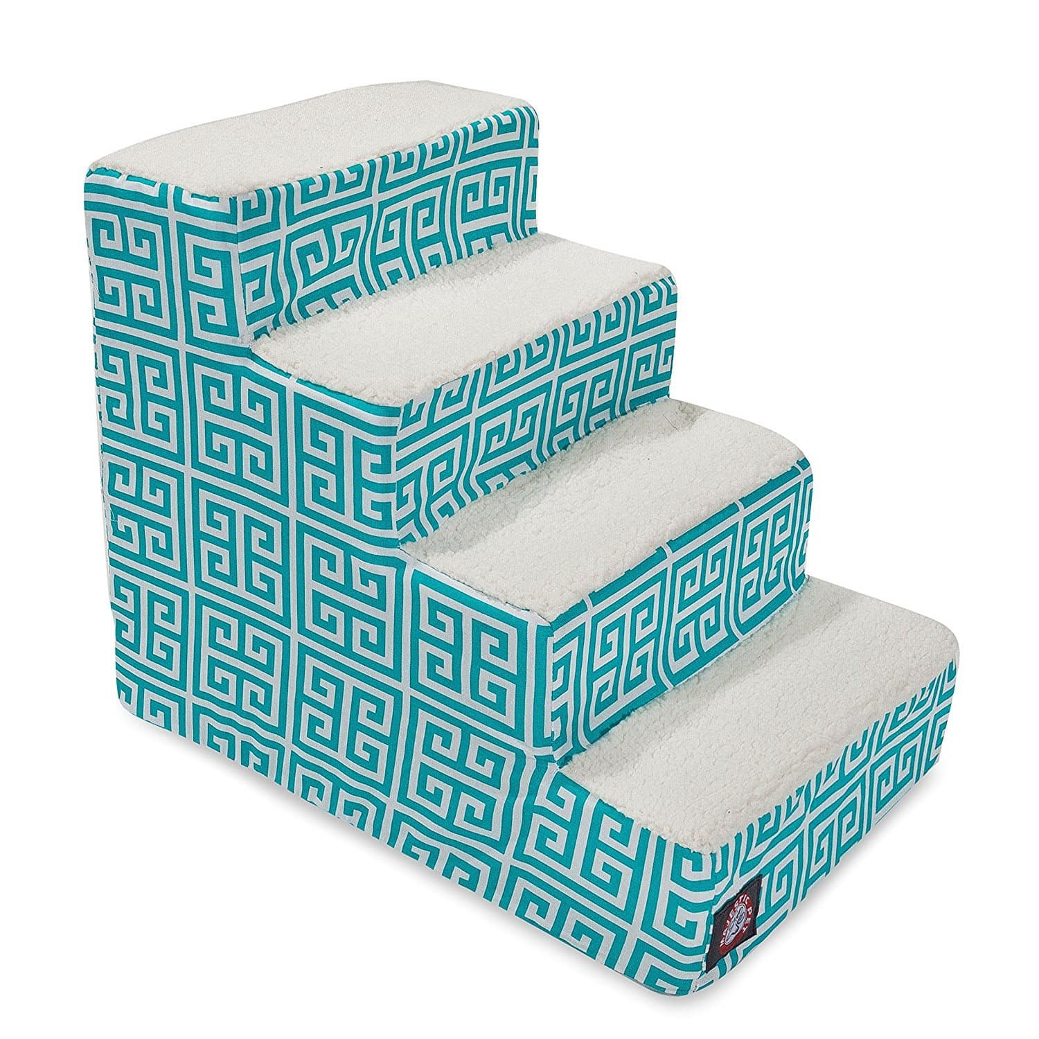 4 Step Portable Pet Stairs by Majestic Pet Products Pacific Towers Steps for Cats and Dogs Blue Teal