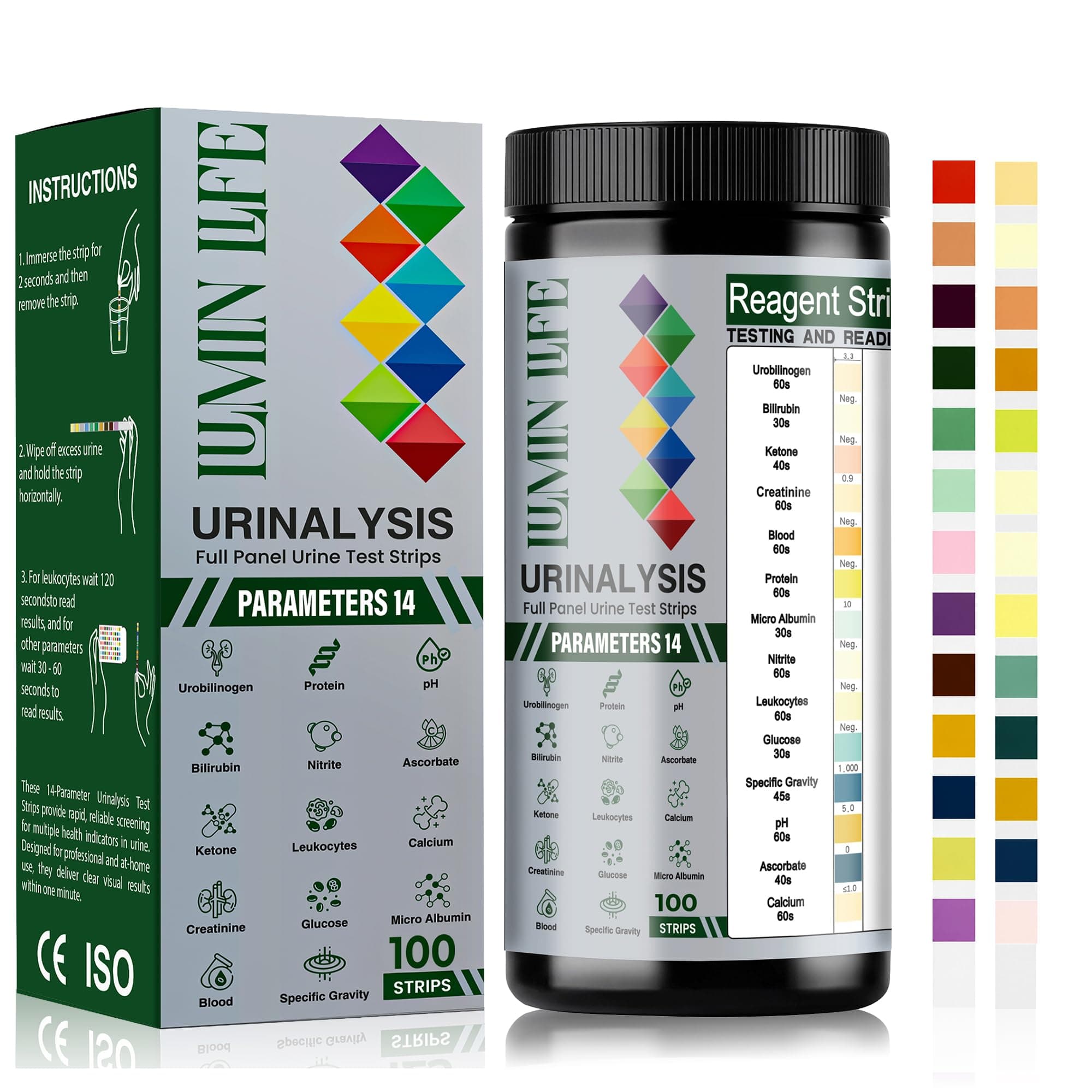 100 Urine Test Strips 14 parameters UTI Test Strips for women and men