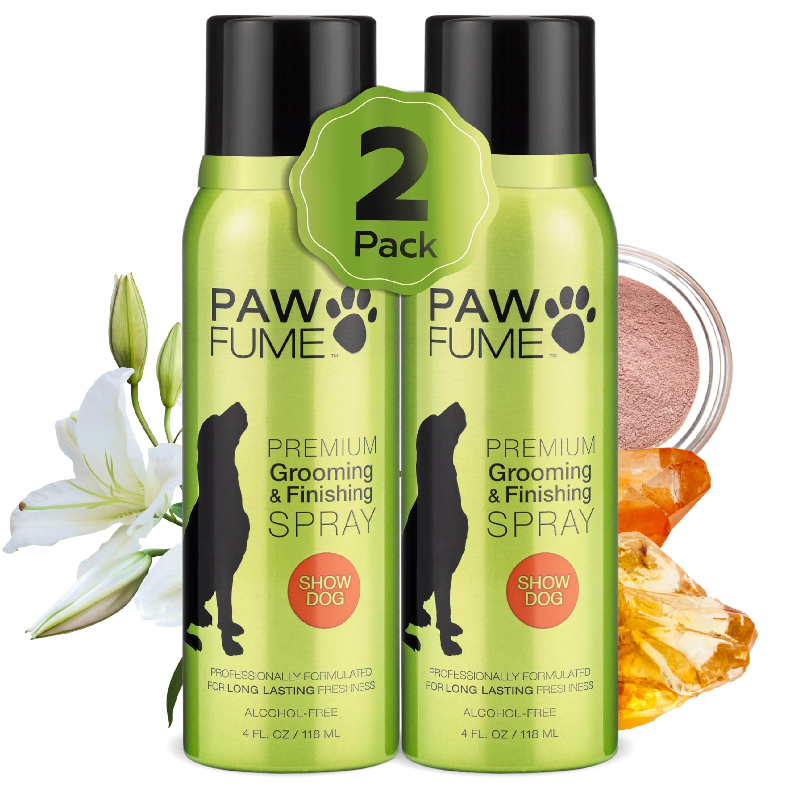 PAWFUME Dog Perfume Spray Long Lasting, Show Dog, 2-Pack