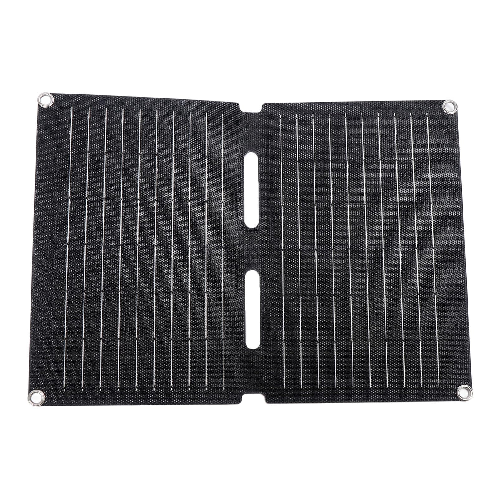 Luocute 20W 12V Folding Solar Battery Trickle Charger Maintainer, 2 in 1 Portable Solar Trickle Charger for Car Truck Boat Automotive Camping, 2 Fold ETFE Fast Charging Photovoltaic