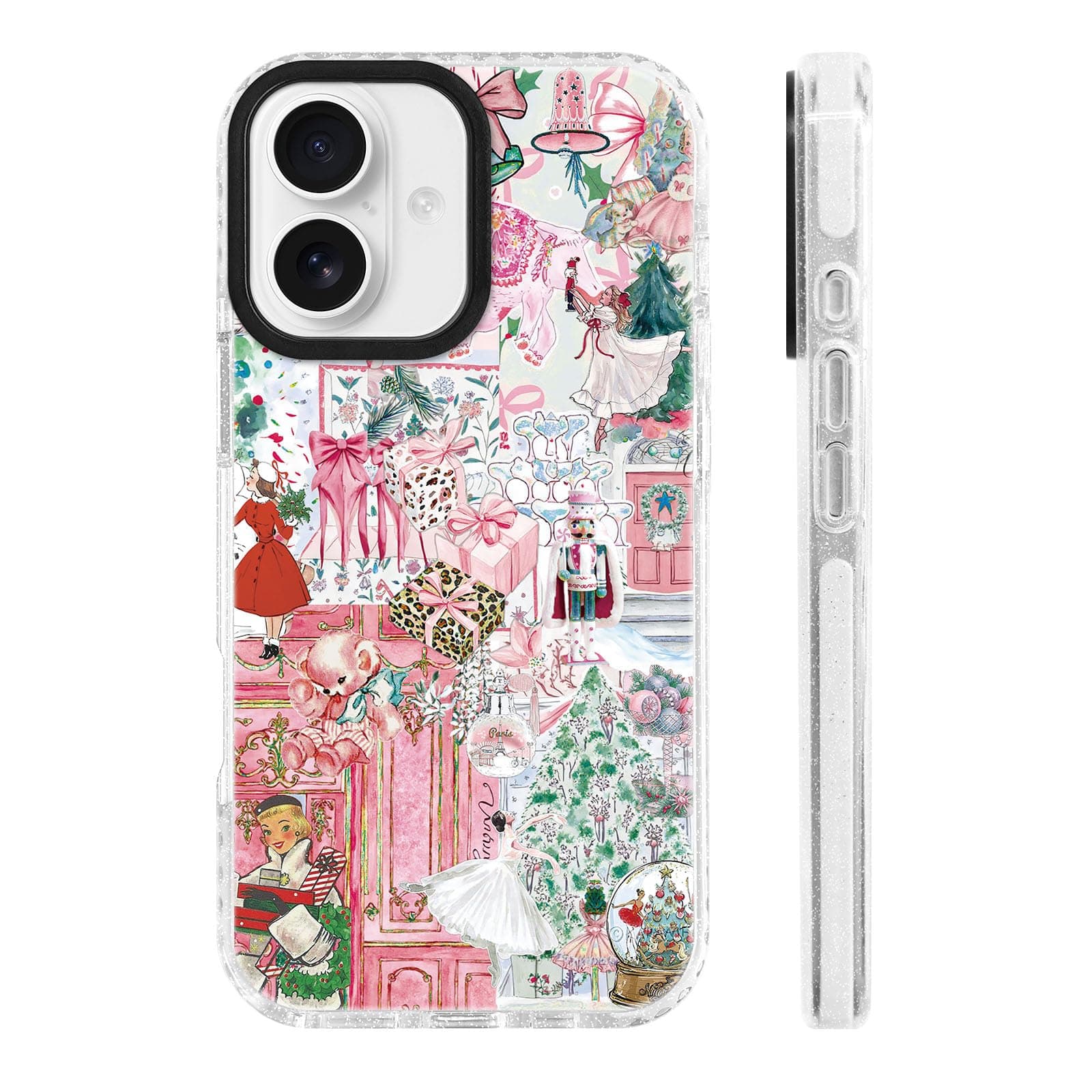 ChiCs-Flaura for iPhone 17 Case Pink Retro Coquette Bow Nutcracker