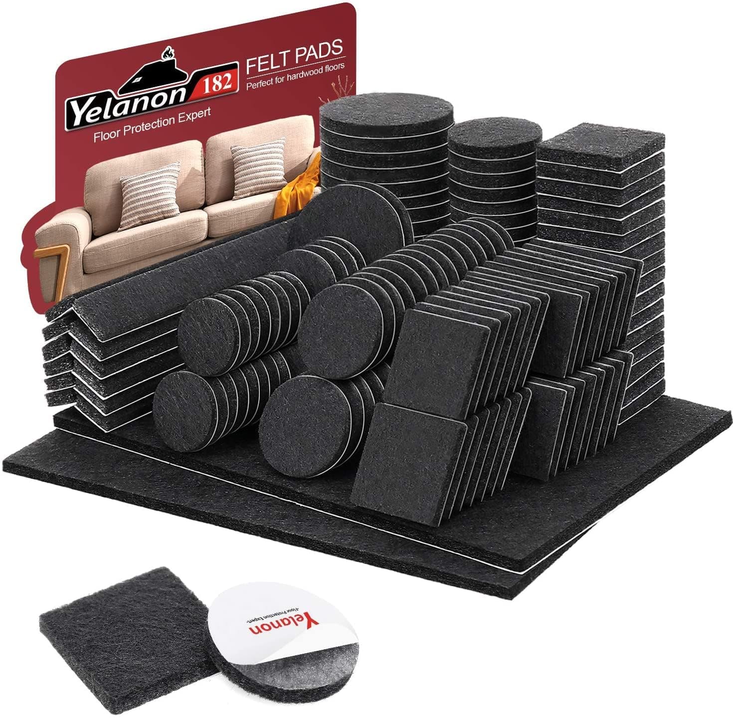 Felt Furniture Pads for Hardwood Floors -Yelanon Felt Pads for Chair Legs