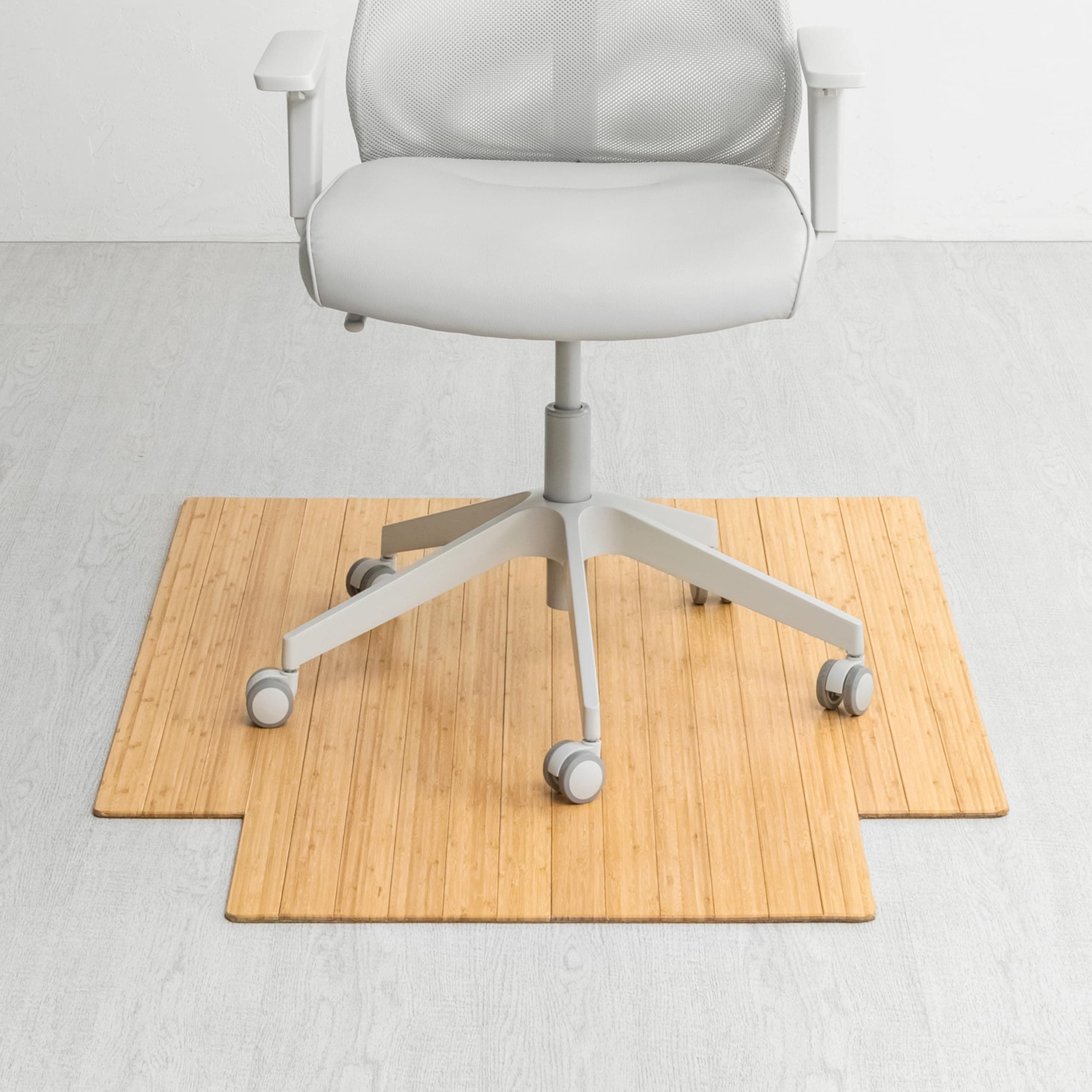 Anji Mountain Thickest and Sturdy Bamboo Chairmats Highly Premium Quality Anti-Slip Heavy Duty for Multi-Purpose Hardwood Floor Office & Home Floor Protector Chair mat-5mm Thick