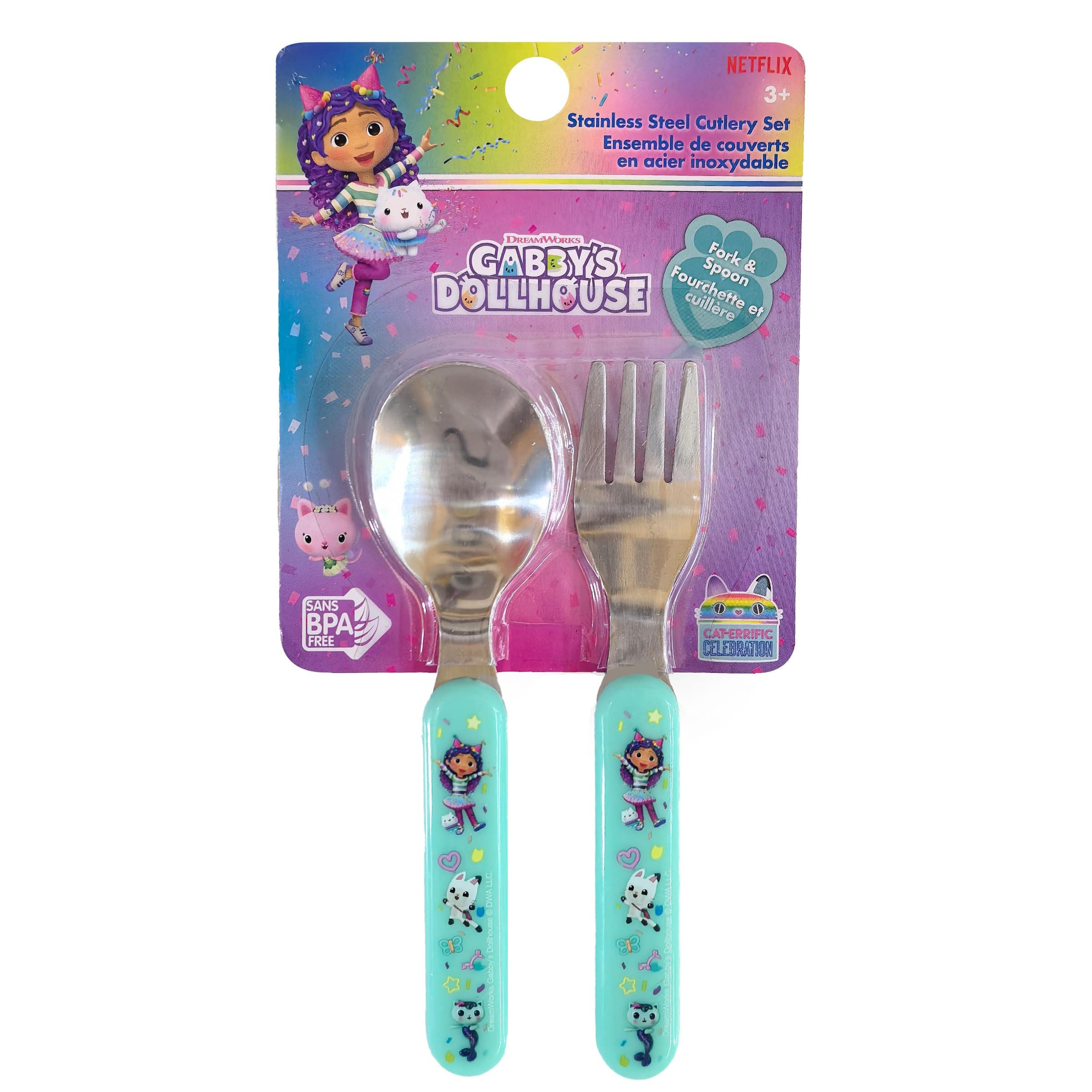 GABBY'S Dollhouse Stainless Steel Cutlery Set for Kids