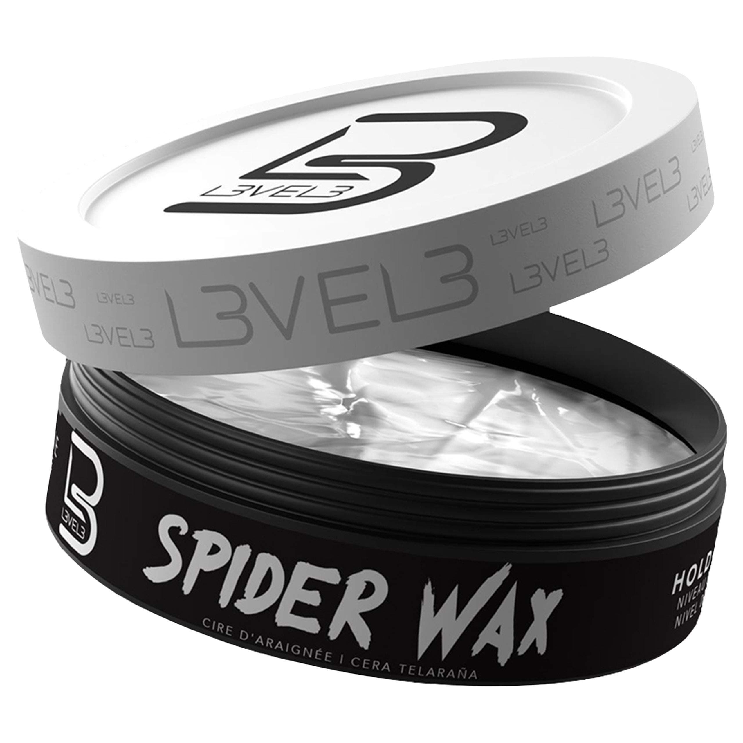 L3VEL3 Spider Wax - Innovative Fiber Formula - Delivers Long Lasting and Strong Hold - Creates Texture and Adds Medium Shine - Provides Messy, Modern Look - Washes Out Easily - Flake Free - 150 ml