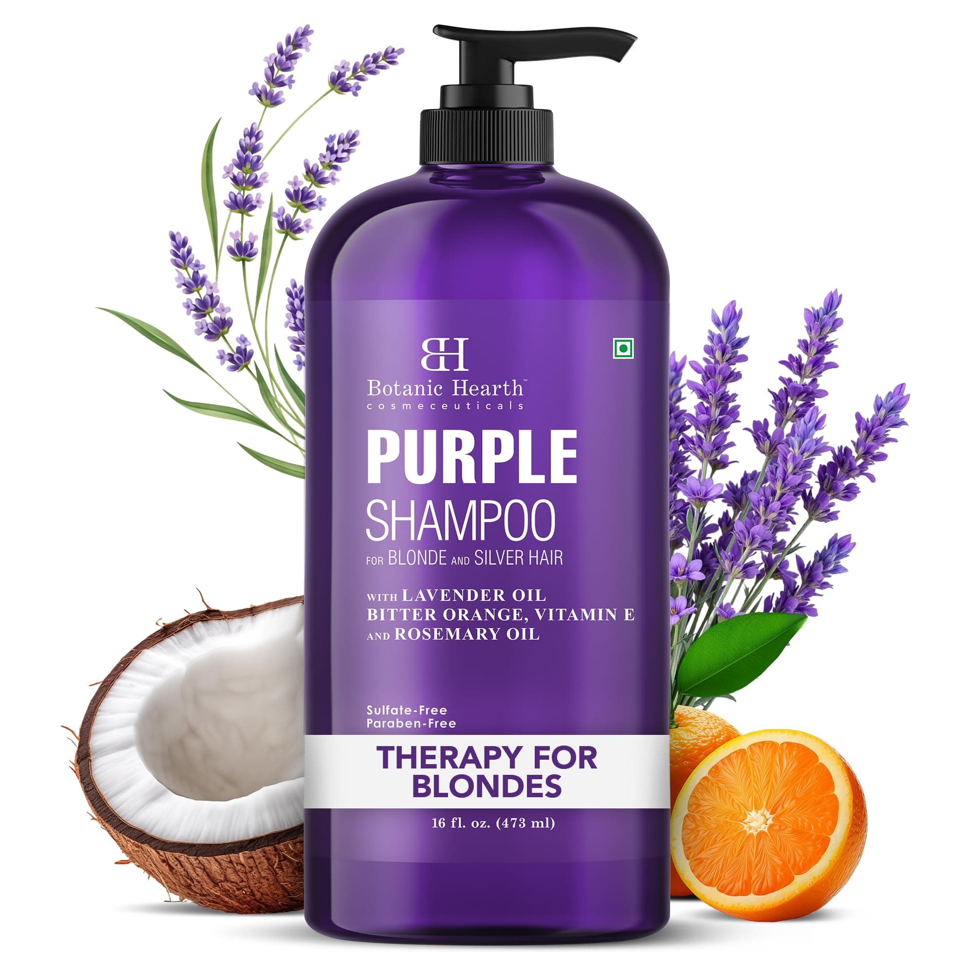 Botanic Hearth Purple Shampoo for Blonde, Silver & Gray Hair 16 fl oz