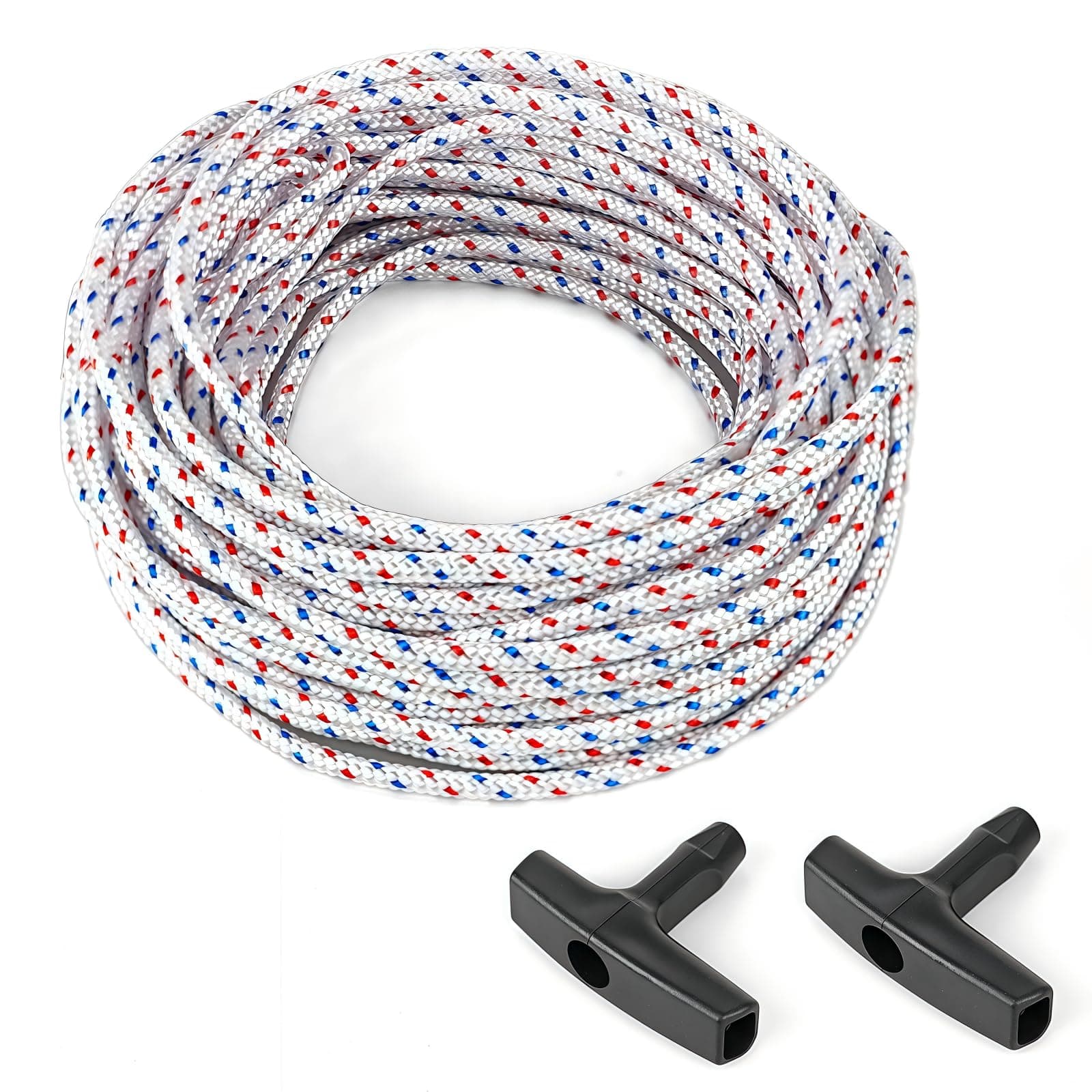 SSFOLPFEE 5.0mm 50 ft Pull Cord Rope Recoil Start Rope with 2 Handles