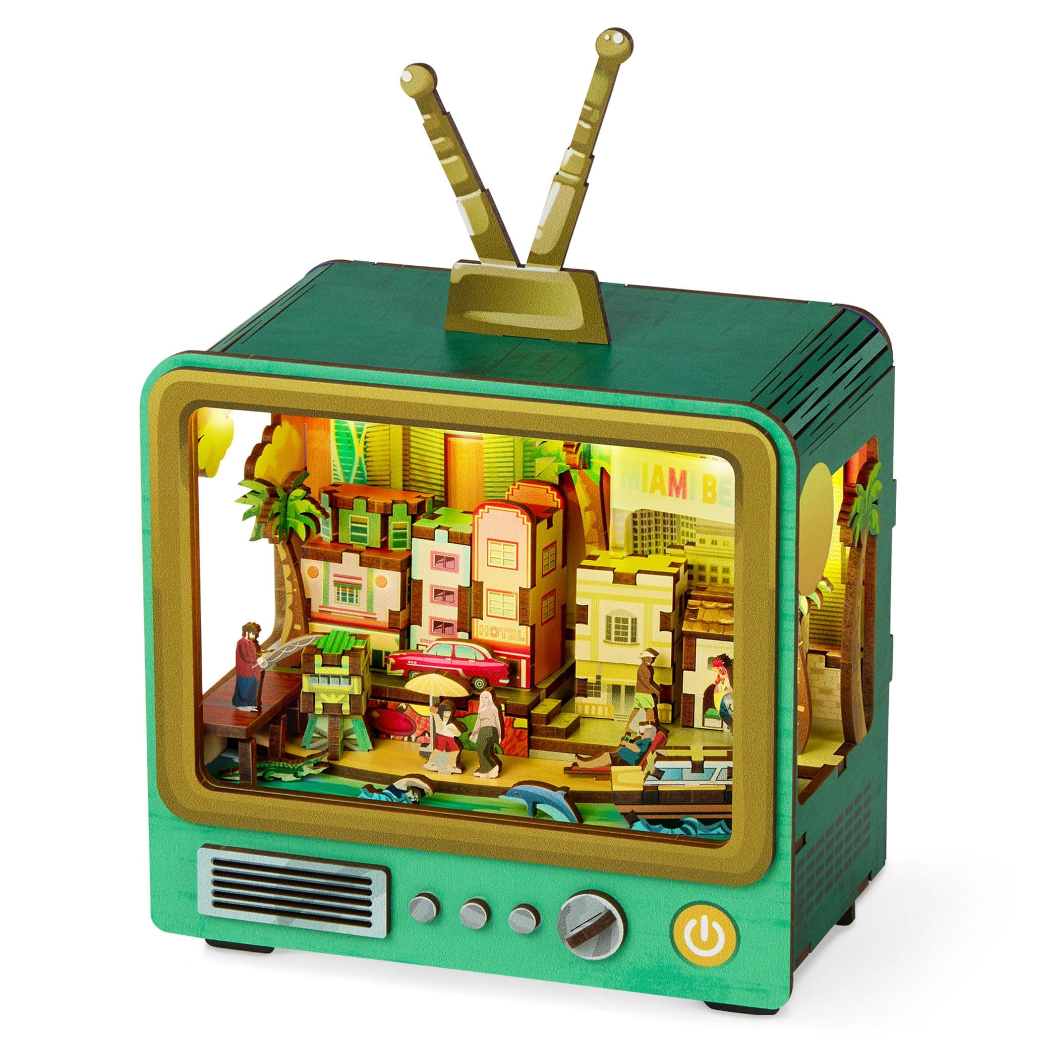 Arkitec CityVision Miami Adult 3D DIY Miniature Building Kit Book Nook