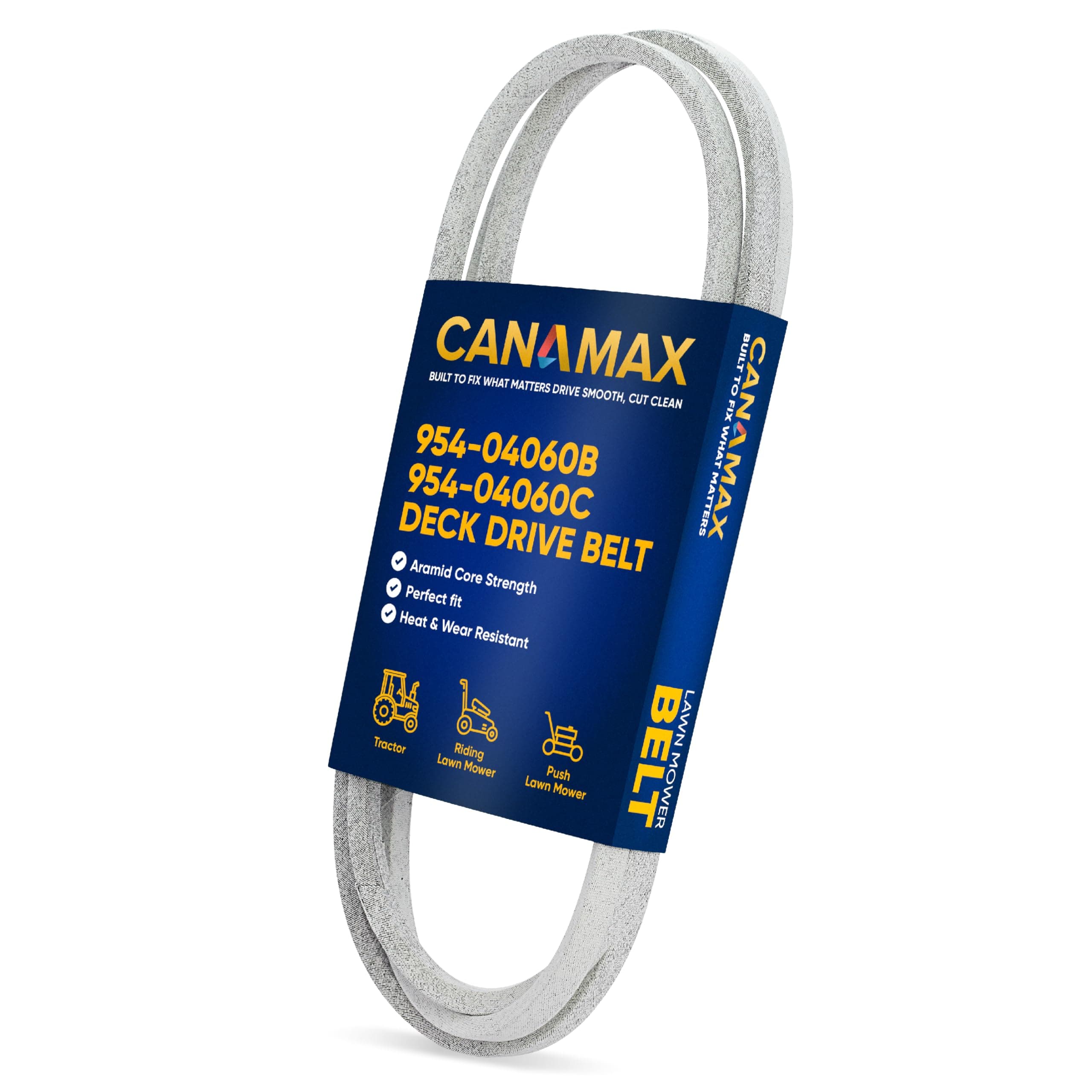 Canamax 954-04060B 954-04060C Deck Drive Belt - Aramid Cord 96.5" - for 42" Deck MTD Troy Bilt 954-04060 754-04060B 754-04060C Craftsman Cub Cadet LT1042 LTX1040 LTX1042 John Deere Lawn Tractor Mowers