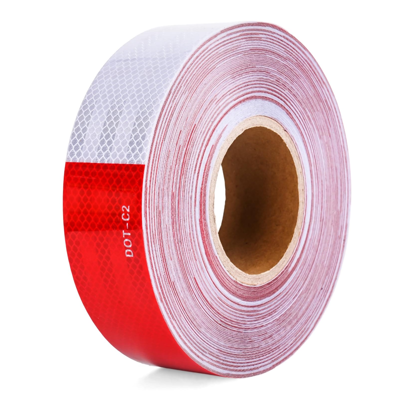 Max-Bencoo Reflective Tape 2" X 150'Feet Red/White High Intensity Grade DOT-C2 Self-Adhesive Tape Waterproof Conspicuity Trailer Reflector - for Cars, Trucks, Trailers, Boats, Signs (160 FT)