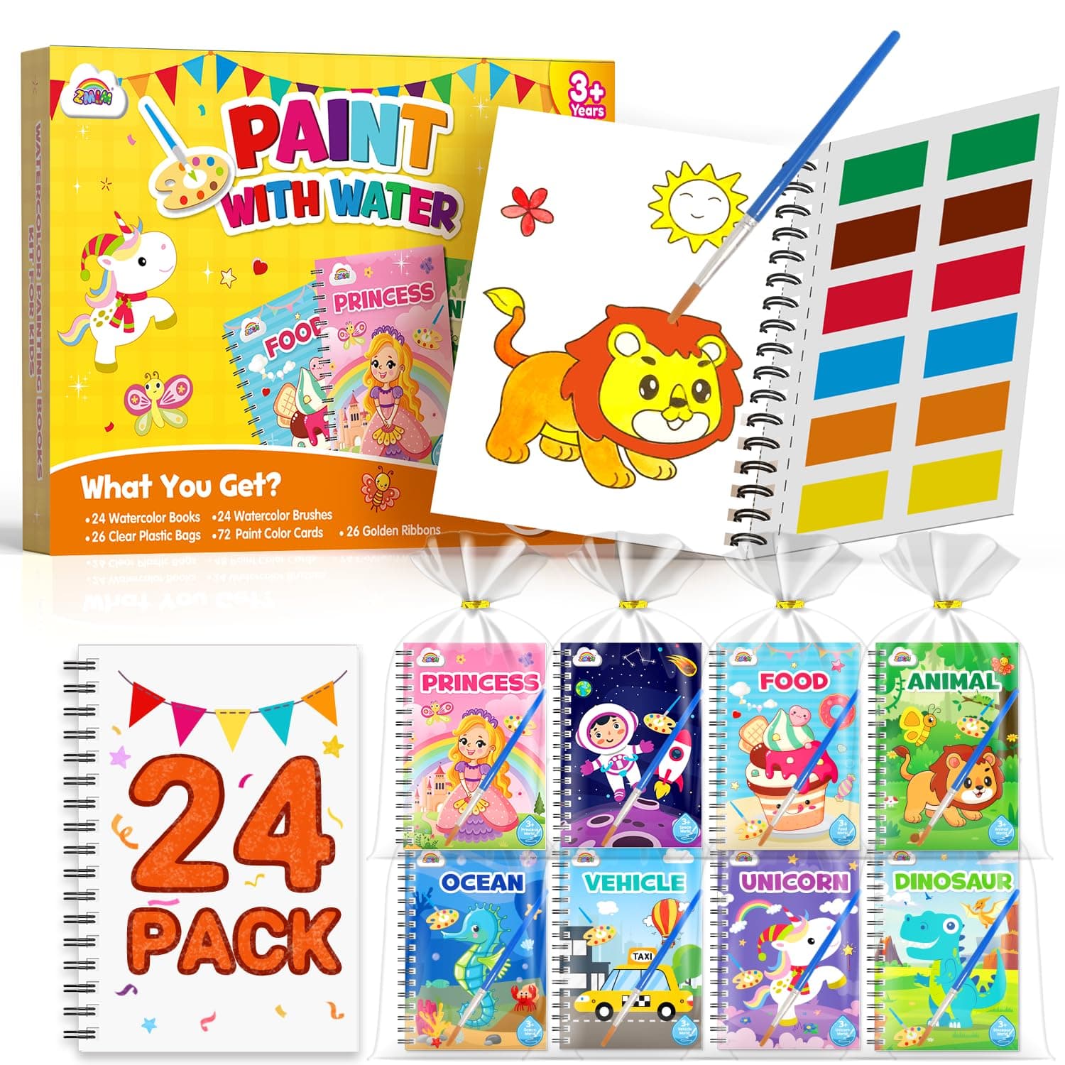 ZMLM 24 Pack Coloring Books - Birthday Party Favors for Kids 4-8 Craft Gift