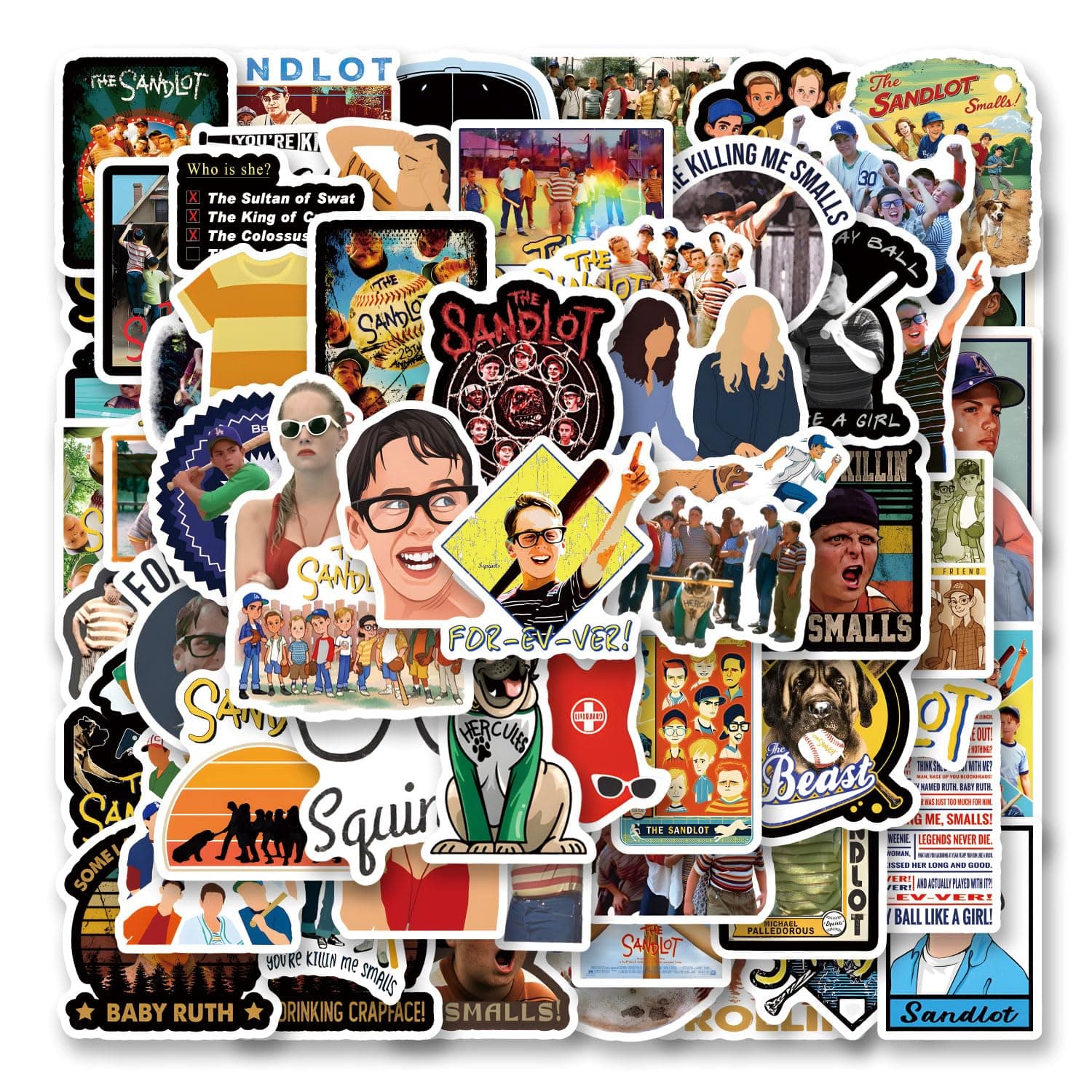 62pcs SANDLO Aesthetic Sticker Decals Waterproof Vinyl Pack Stickers for Water Bottle Laptop Cup Adults Phone Skateboard DIY Party
