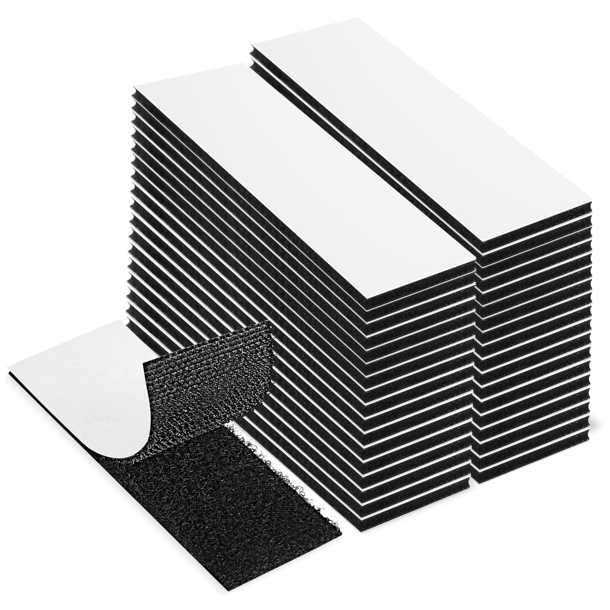 EOTW 36 Pack Hook Loop Tape, 1" x 4" Strong Tape Double Sided Adhesive Sticky Reusable Hook and Loop Interlocking Mounting Tape Removable Wall Fastener Tape, 36 PCS 1*4 inch