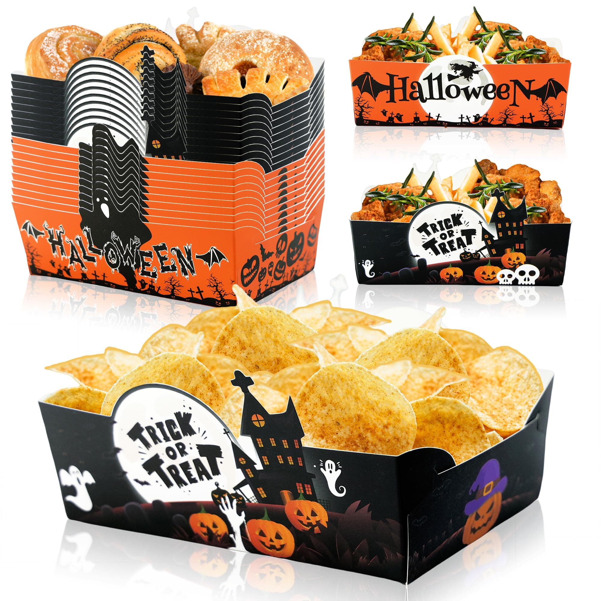 Caoekego 24pcs Halloween Snack Bowls