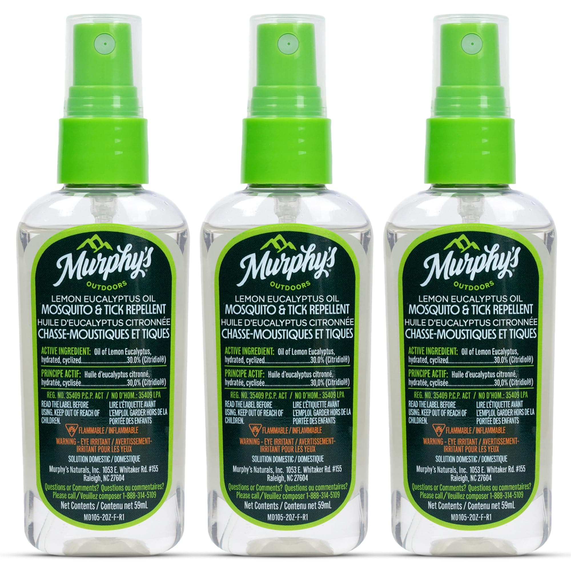 Murphy's Outdoors Mosquito & Tick Bug Repellent Spray, 59 mL (Pack of 3)