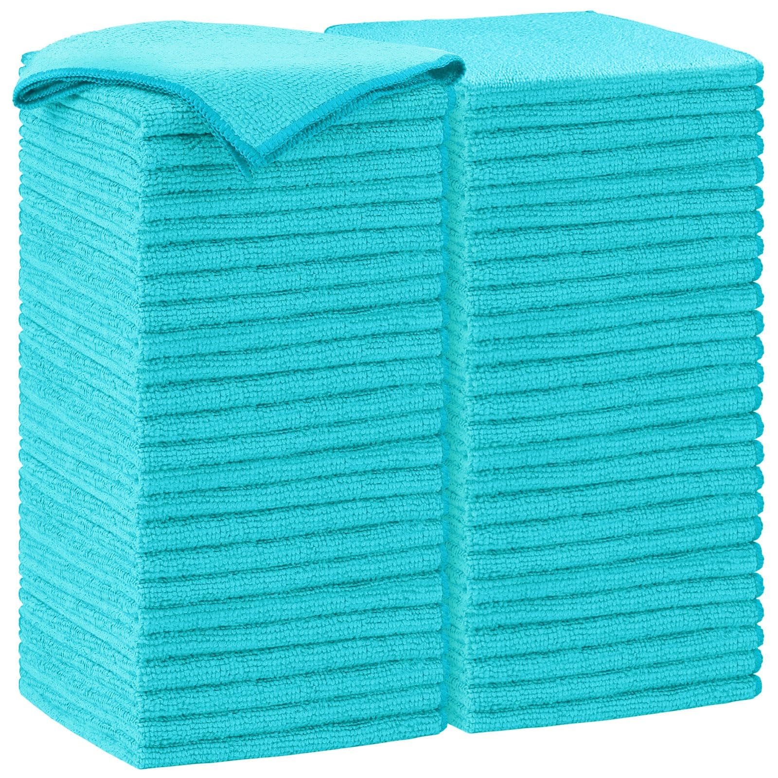 AIDEA Microfiber Cleaning Cloths-50PK, Soft Microfiber Towel, Absorbent Cleaning Supplies, Lint-Free Streak-Free Cleaning Cloths for House, Kitchen, Window(12in.x12in.)