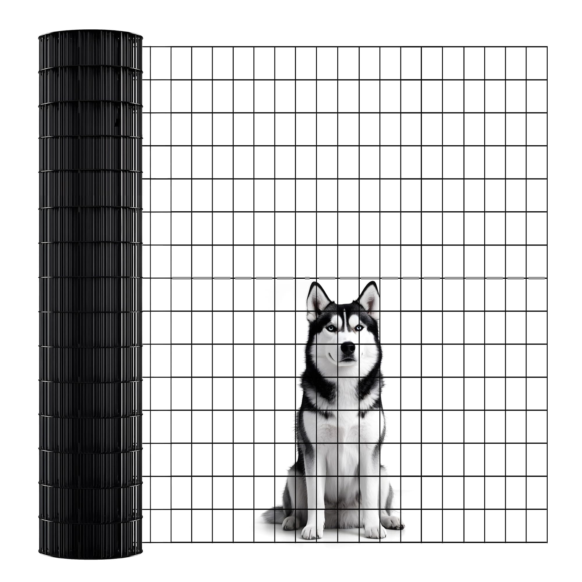 ARIFARO PVC Coated Welded Wire Fence (4ft x 50ft) 2 Inch x 3 Inch 16GA Garden Fence for Dog Roll Vinyl Coating Metal Wire Mesh Hardware Cloth for Chicken,Deer,Rabbit,and Other Small Animals
