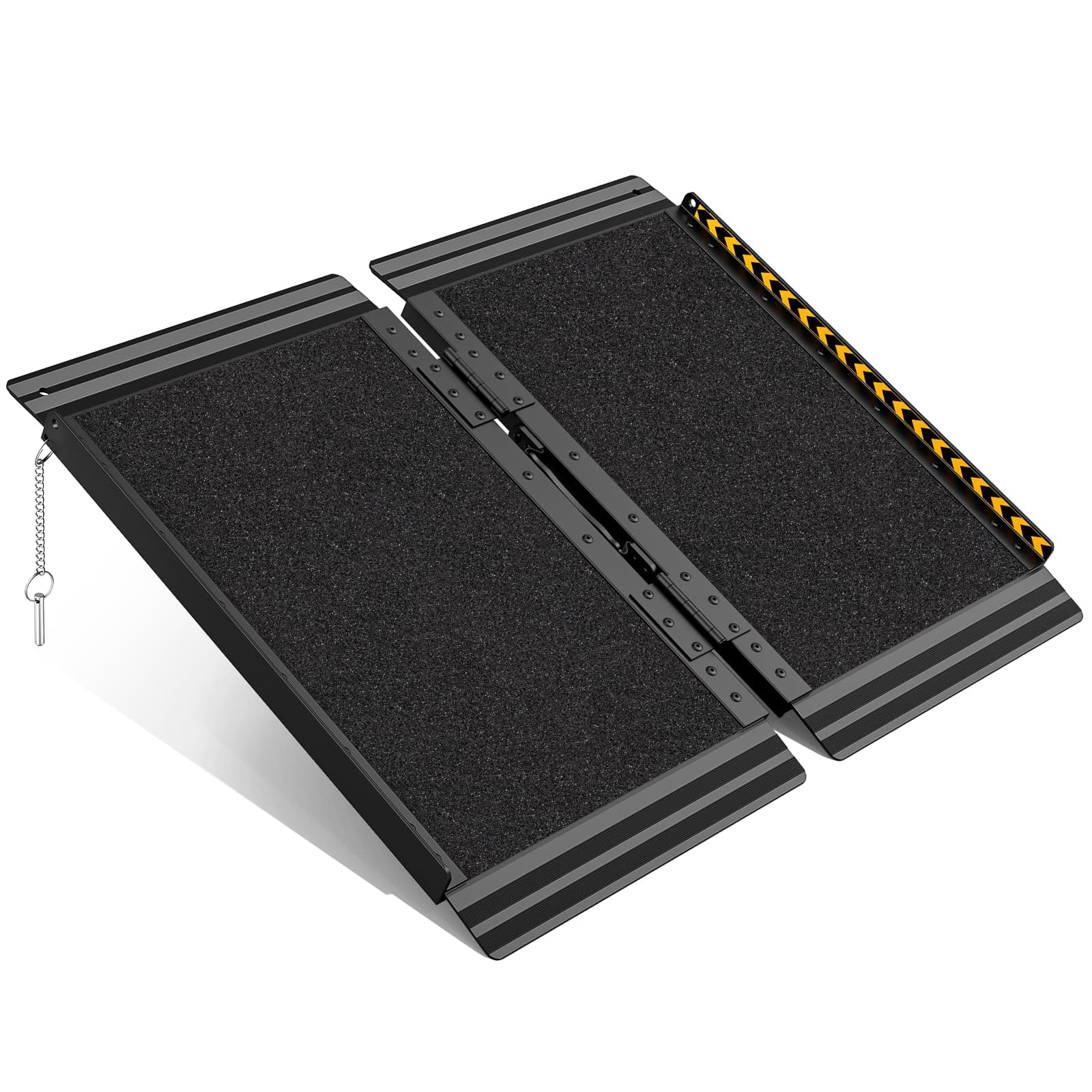 FACHNUO 2FT Wheelchair Ramp for Threshold 2-6 inches, Safe Use at Night