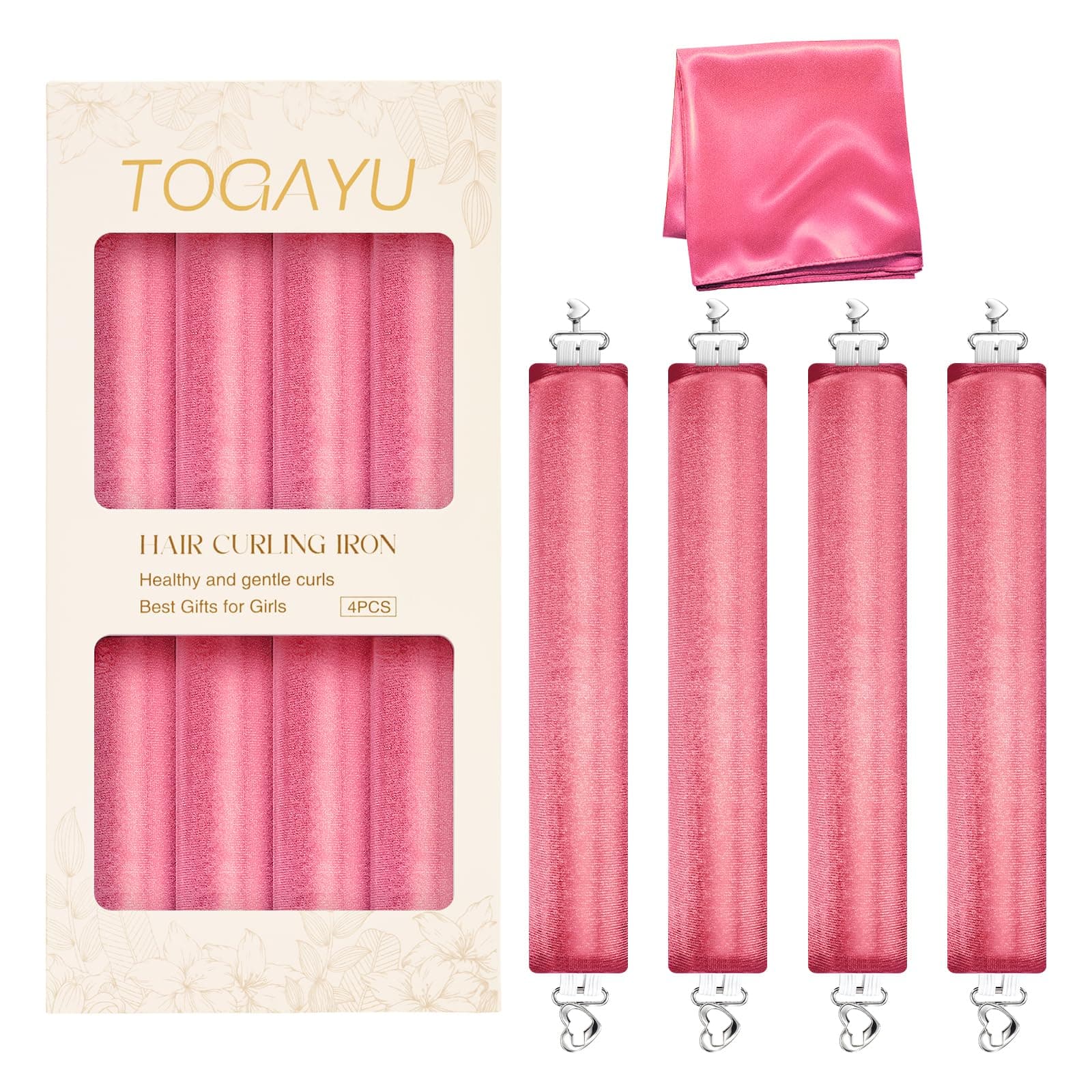 Togayu Heatless Curls Overnight Hair Care Set - Jumbo Velvet Hair Curlers