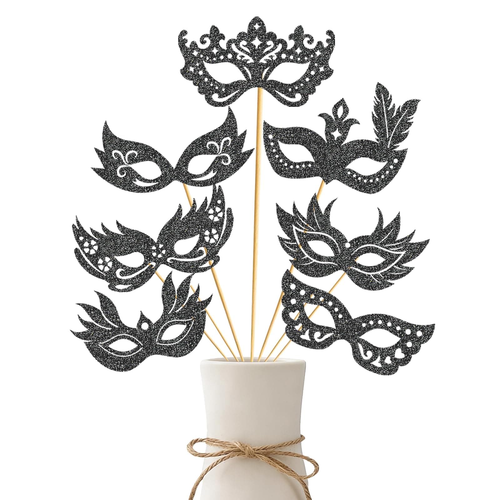 Masquerade Party Decorations: 12Pcs Masquerade Centerpieces for Tables Bachelorette Mask Table Decorations Masquerade Decorations