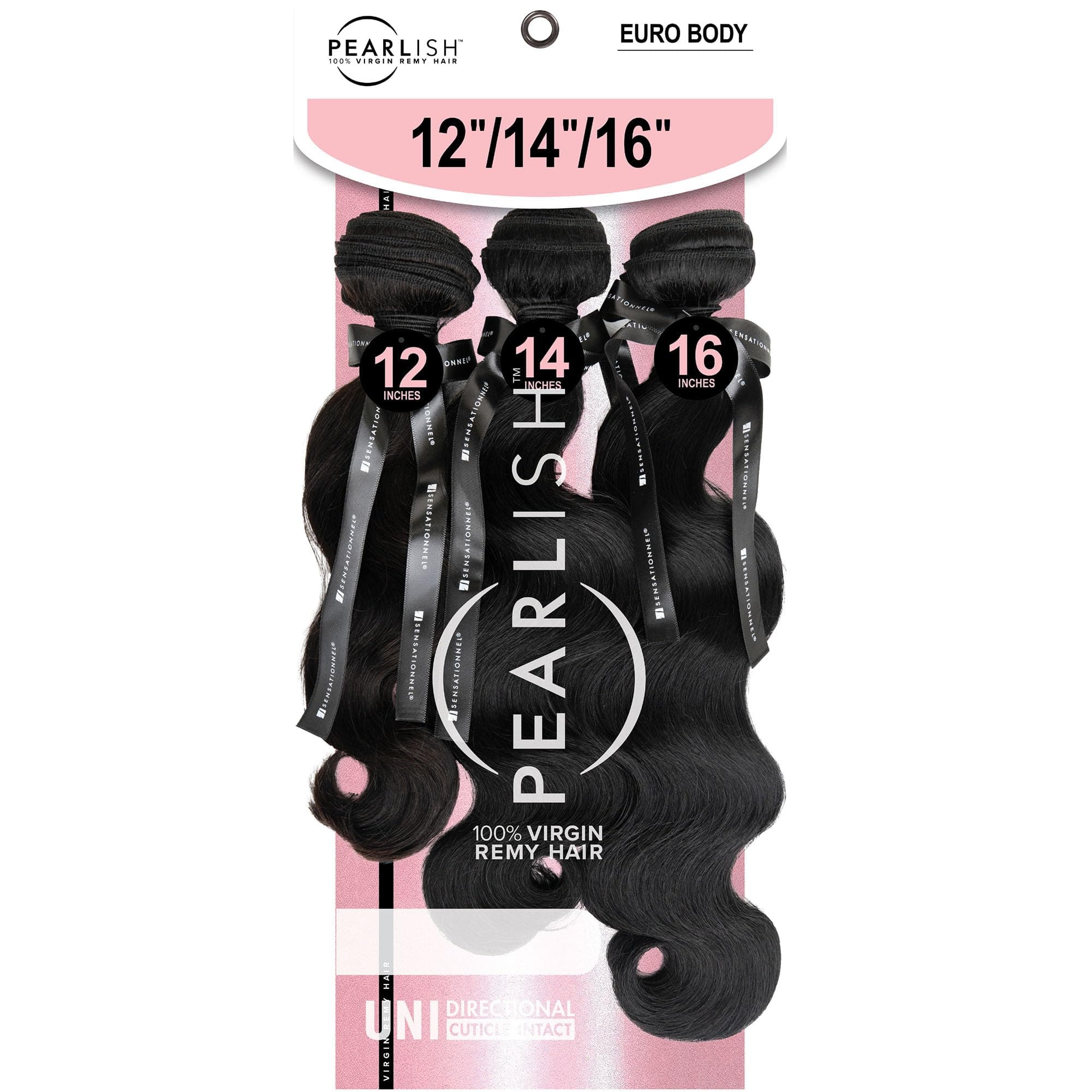 Sensationnel Pearlish Virgin Remy Human Hair Multi Pack - Euro Body 10"12"14" (Color:NATURAL)