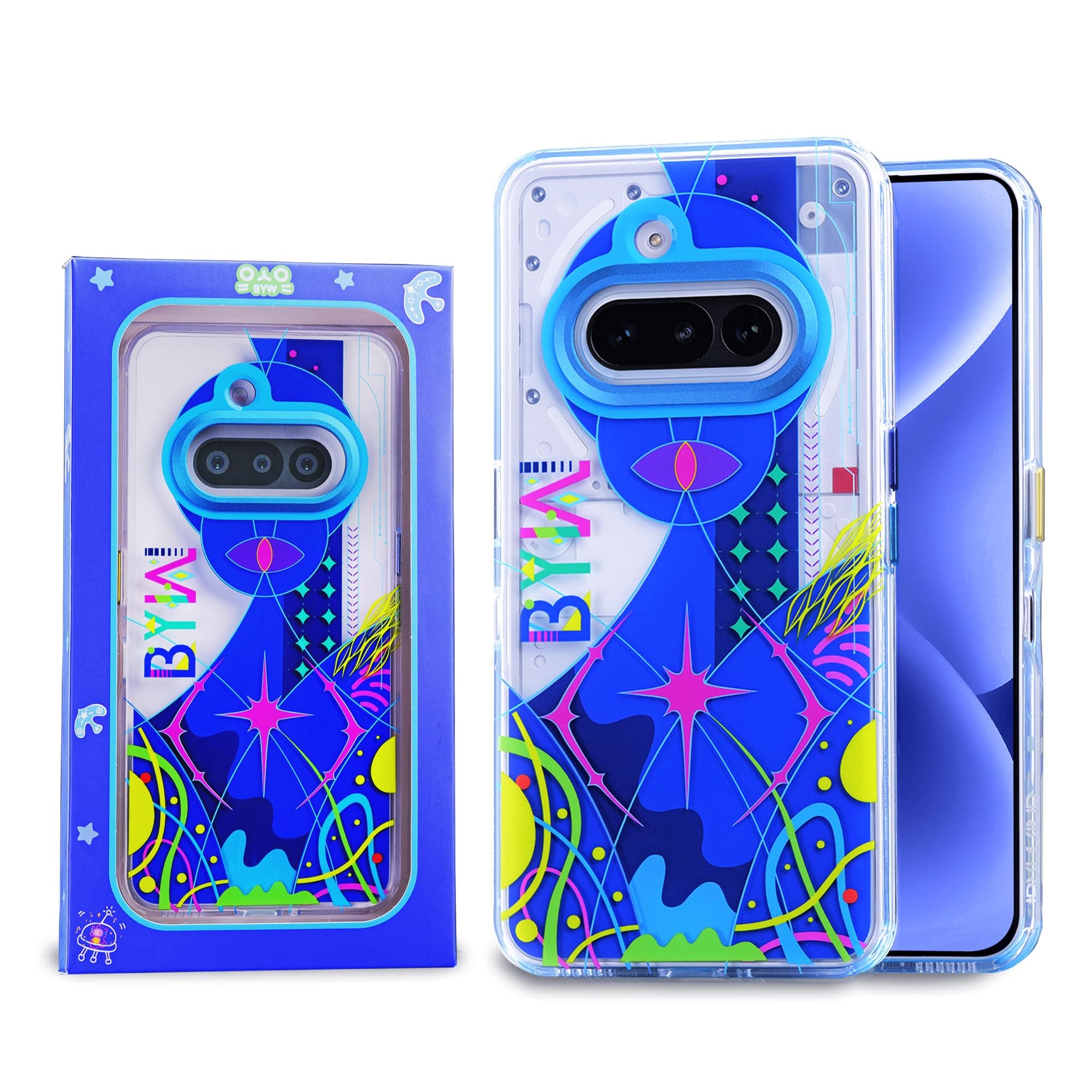 Ibywind for Nothing Phone 3a 5G Case, Anti-Yellowing, Metal Lens Protection, Shockproof, Scratch-Resistant, Precise Cutouts, 1 Pack Unique Patented Design Phone Case - Nebula Rhapsody
